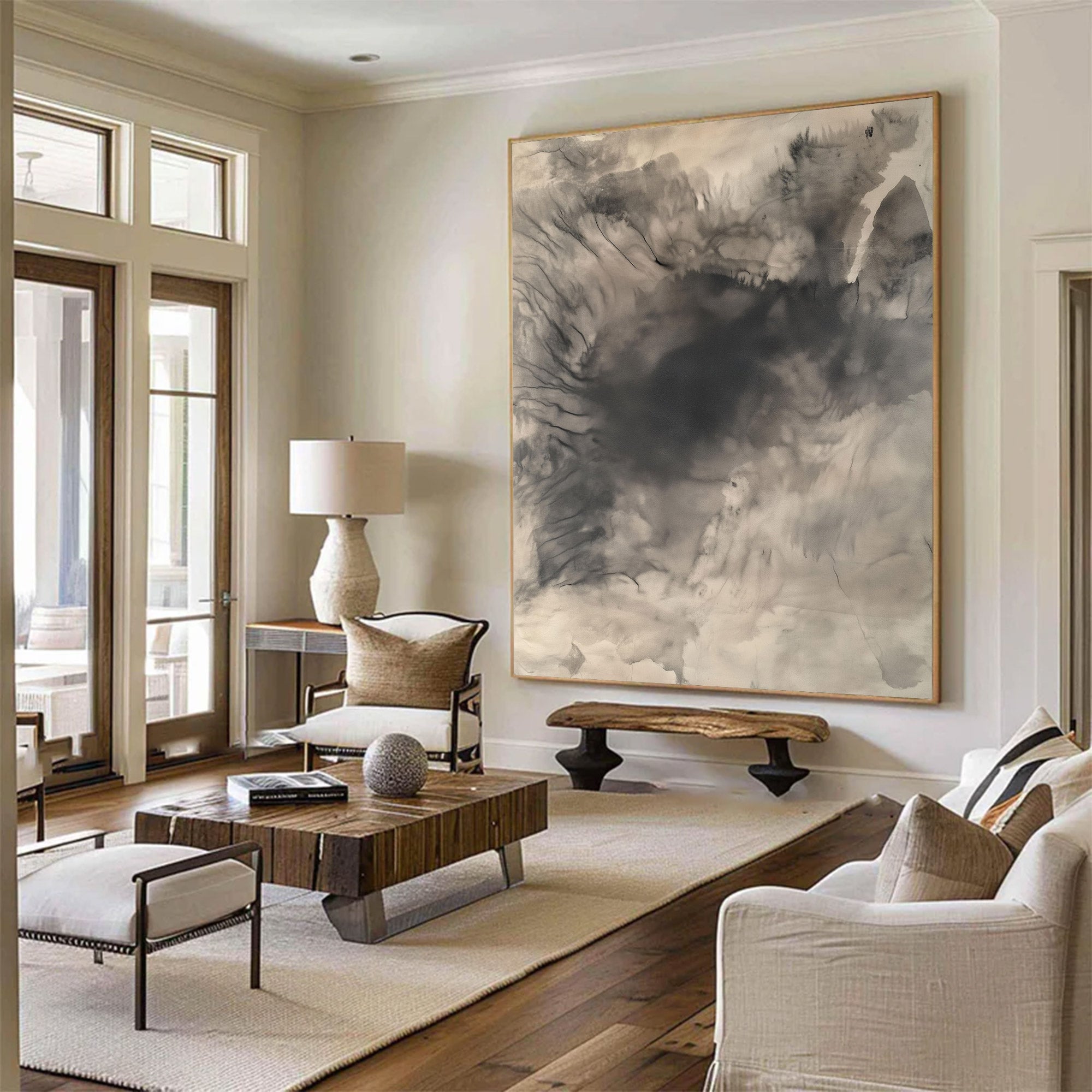 Abstract Large Textured Neutral Art | MuroArt #WG 115