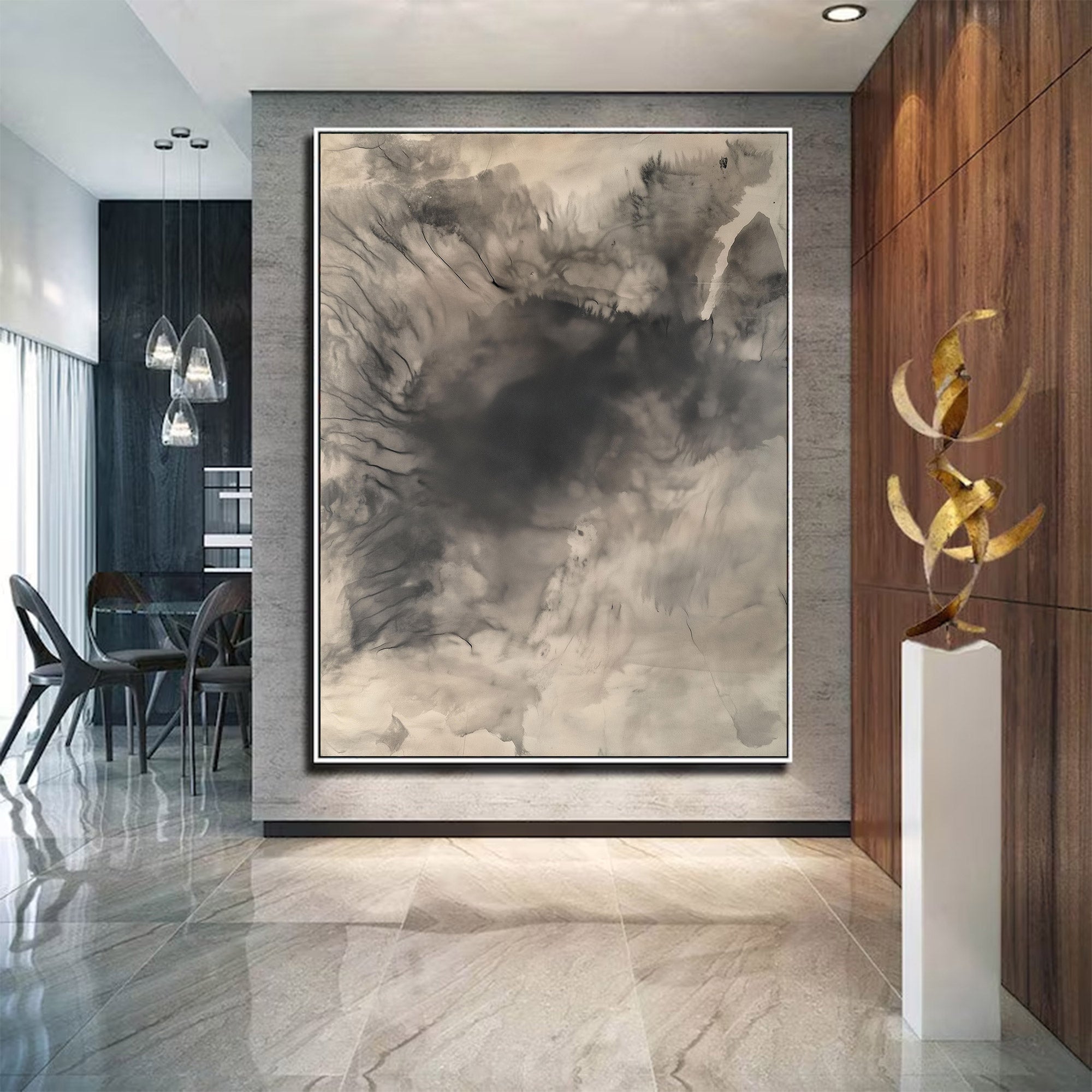 Abstract Large Textured Neutral Art | MuroArt #WG 115