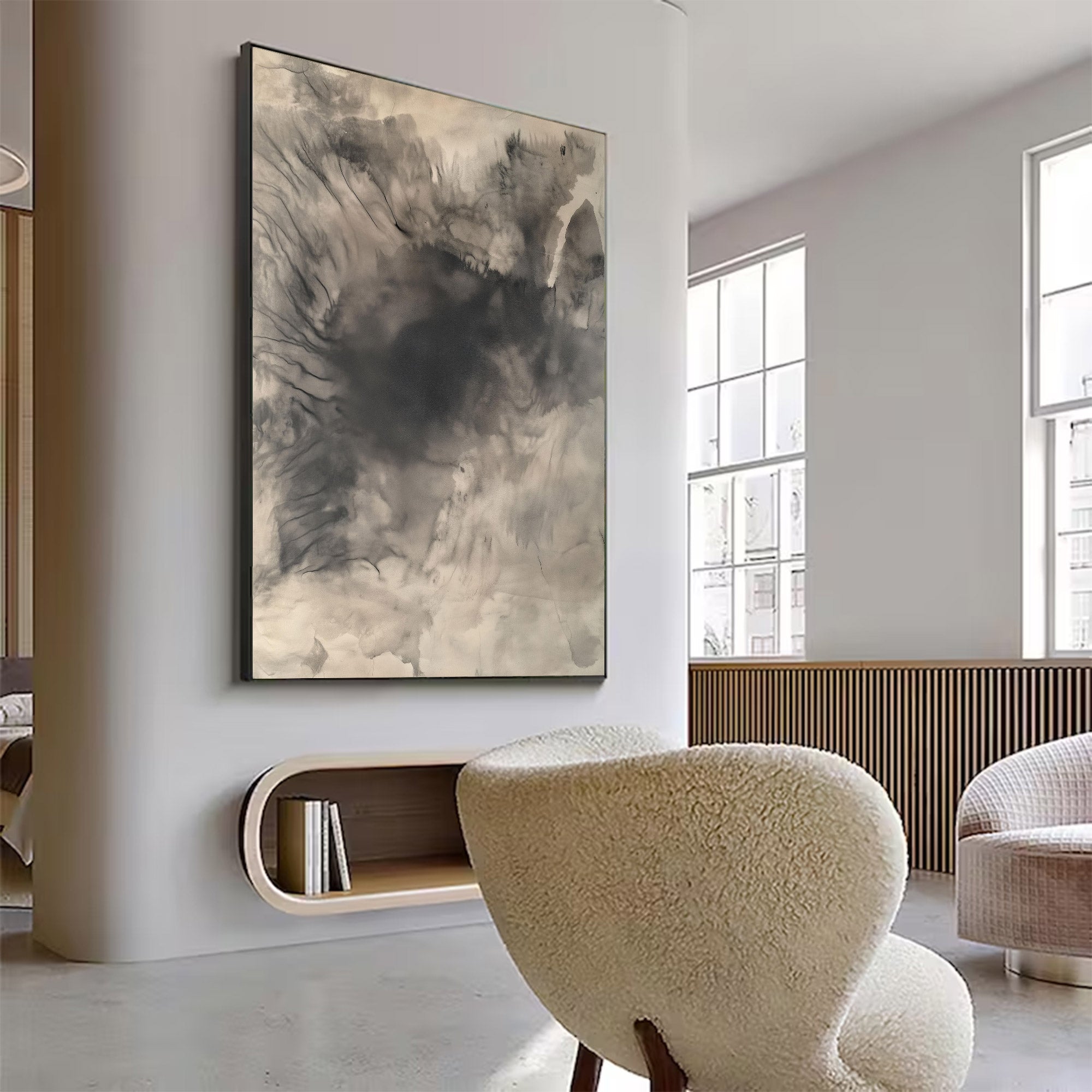 Abstract Large Textured Neutral Art | MuroArt #WG 115