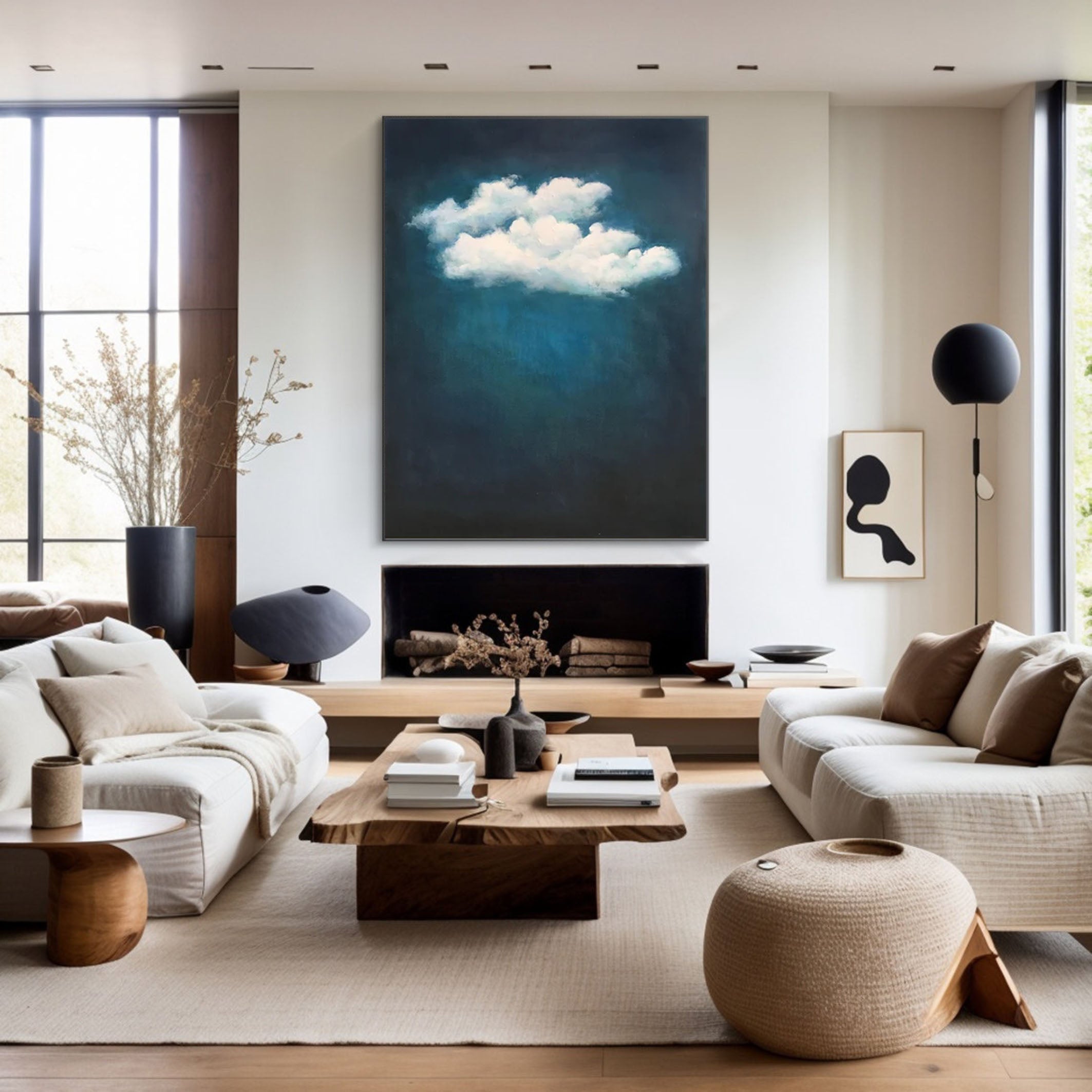 Ethereal Cloudscape Painting Elegant Wall Art for Living Spaces #SP 002