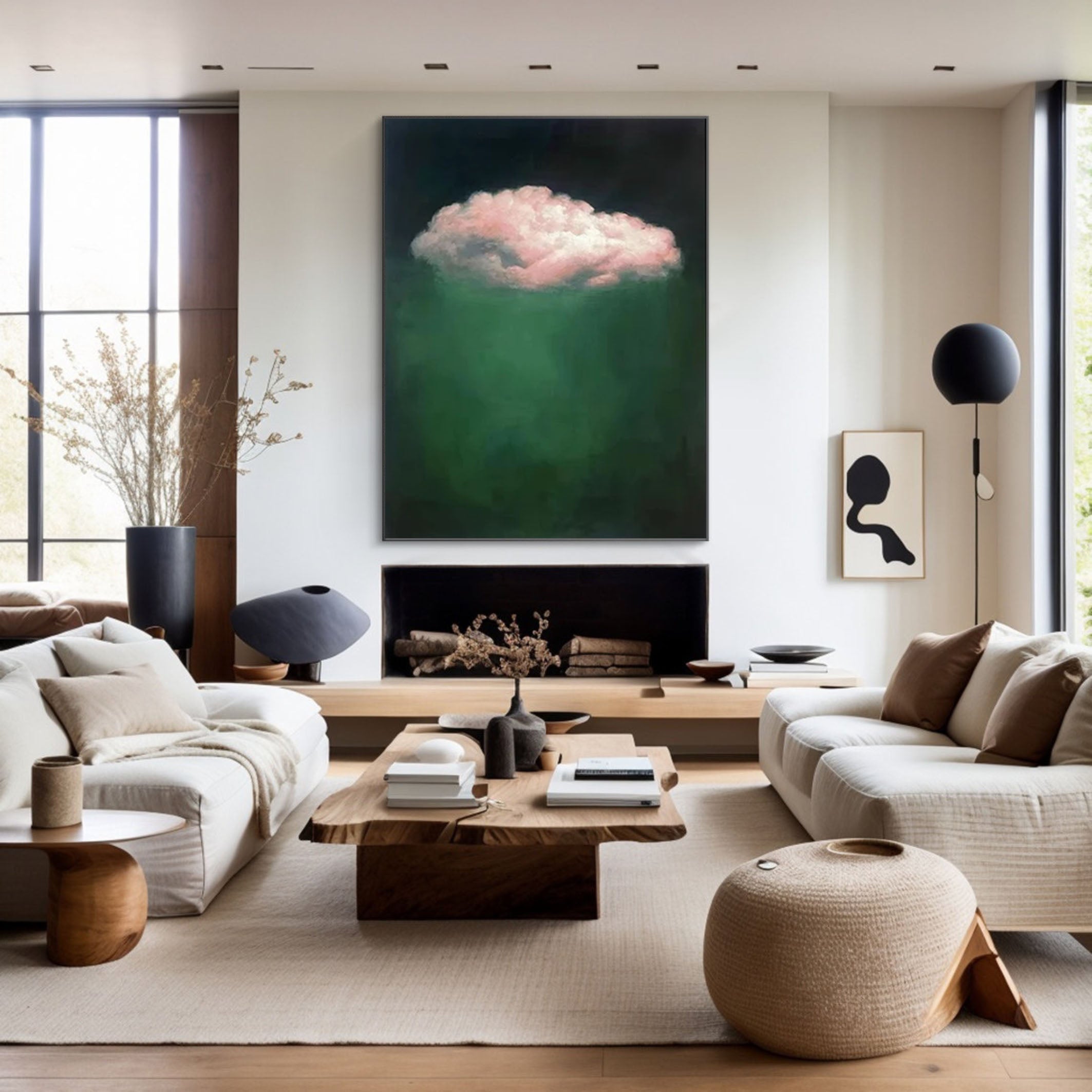 Ethereal Cloudscape Painting Elegant Wall Art for Living Spaces #SP 001