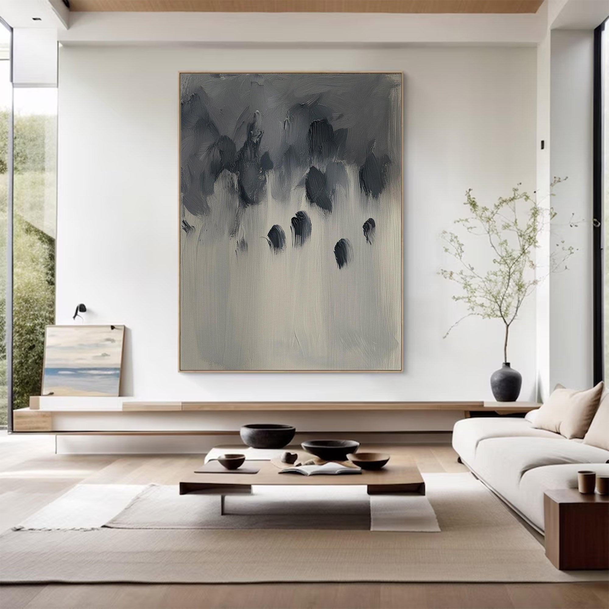 Contemporary Large Moody Abstract Ar | MuroArt #WG 116