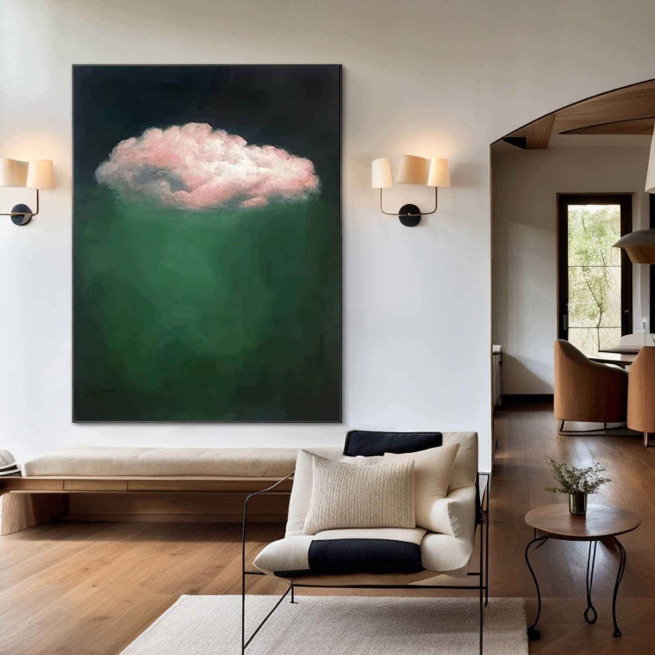 Ethereal Cloudscape Painting Elegant Wall Art for Living Spaces #SP 001