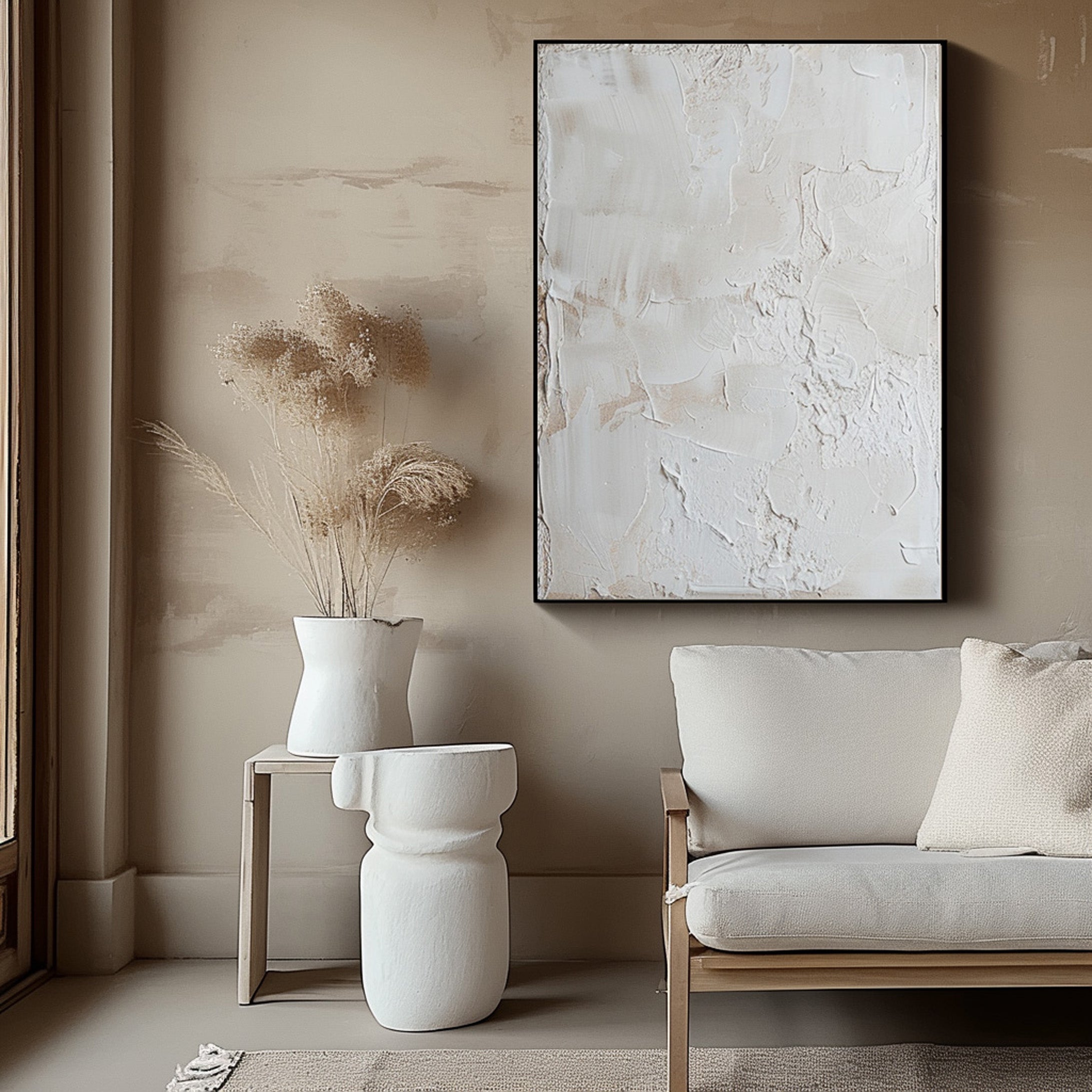 White Minimalist Painting #WM 020