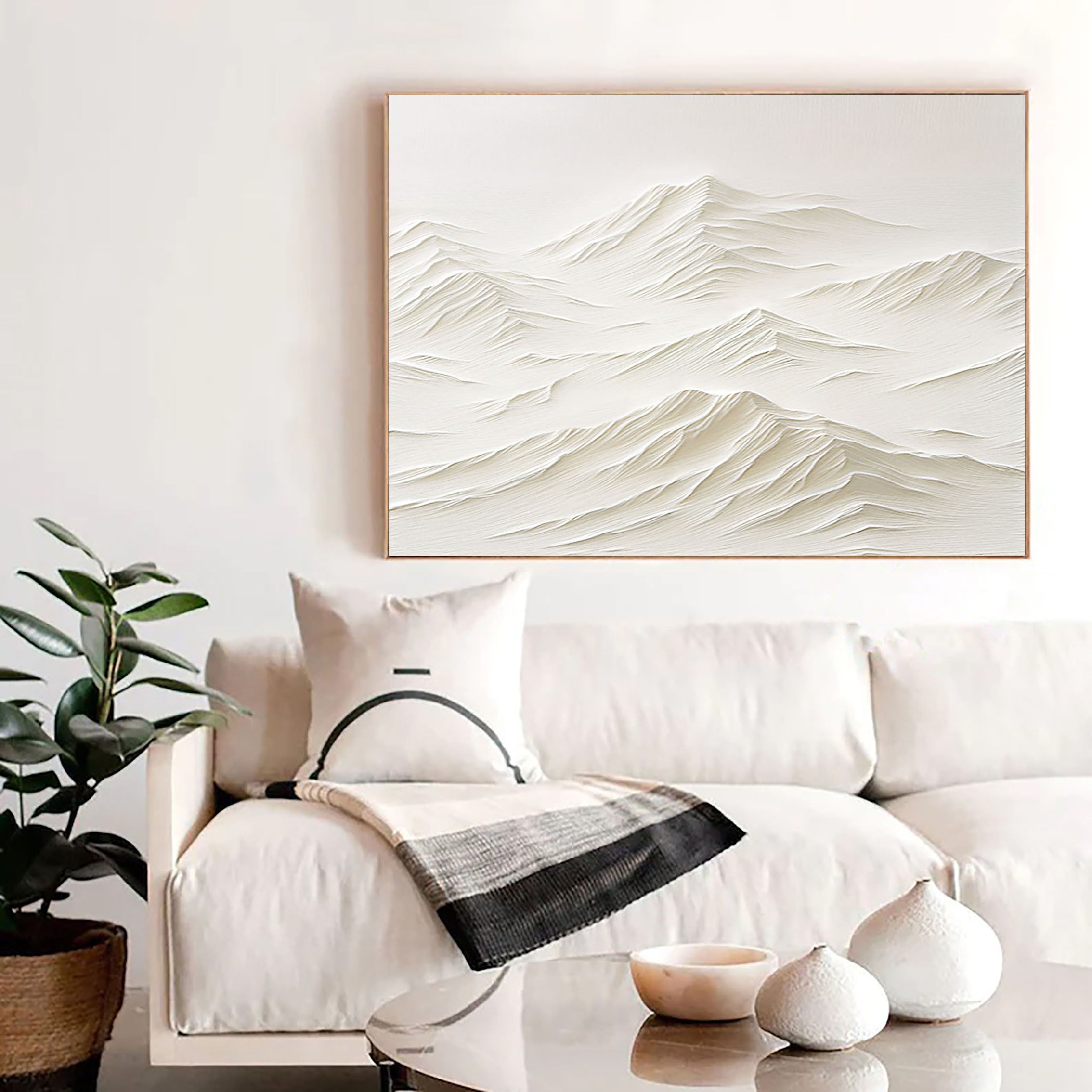 White Minimalist Painting #WM 036