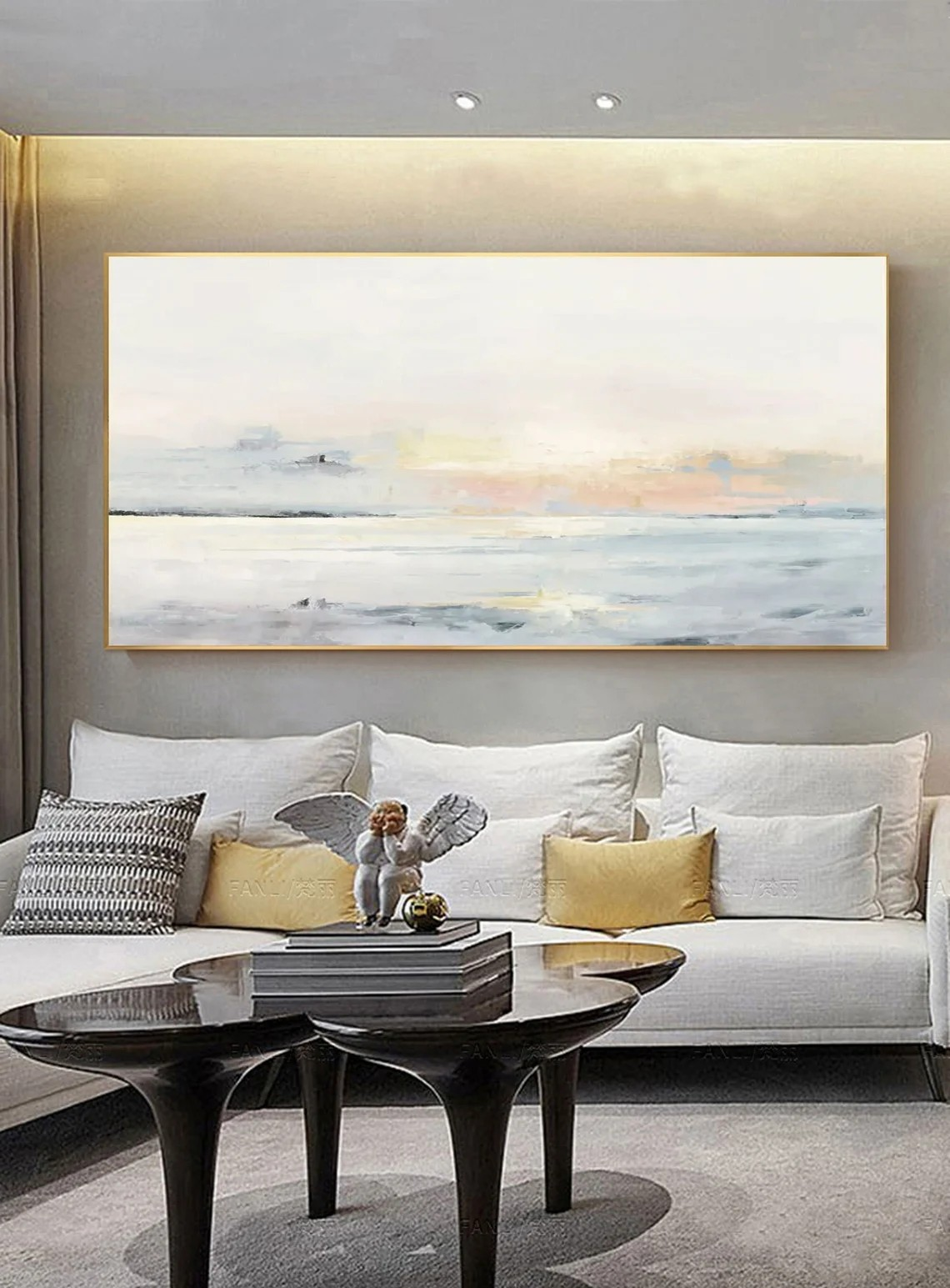 Boho Wall Art - Abstract Coastal Painting #BGA 030