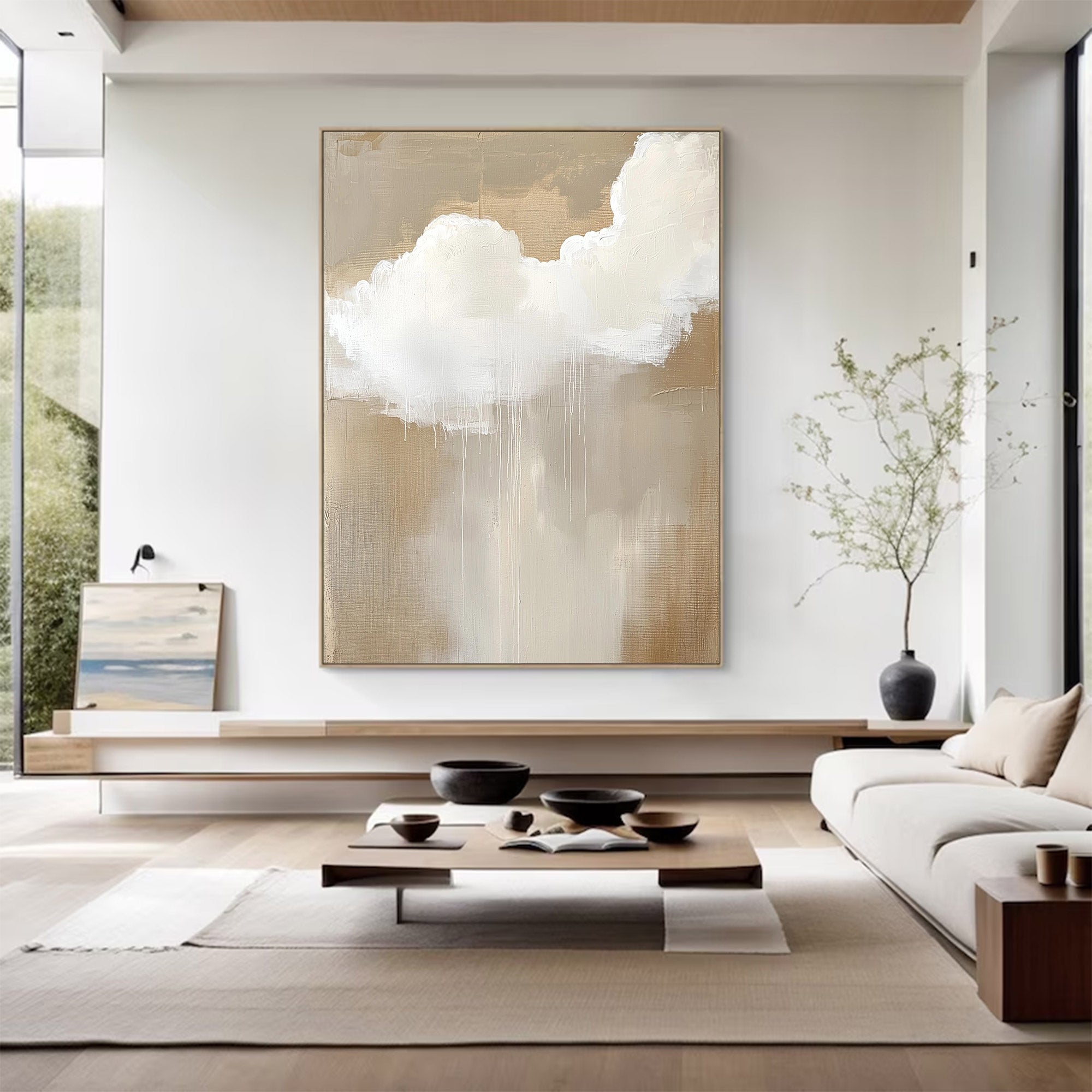 Large Abstract Cloud Minimalist Art | MuroArt #WG 119