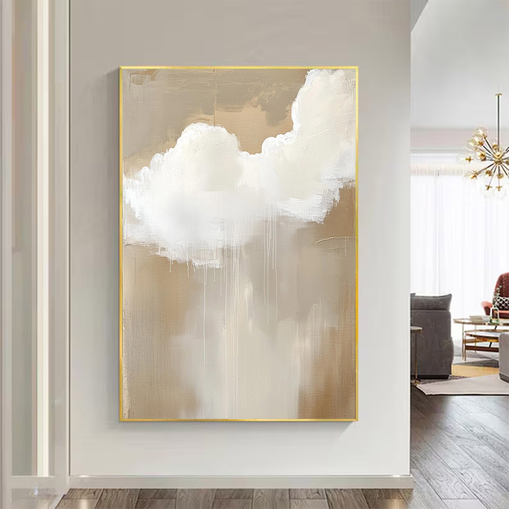 Large Abstract Cloud Minimalist Art | MuroArt #WG 119