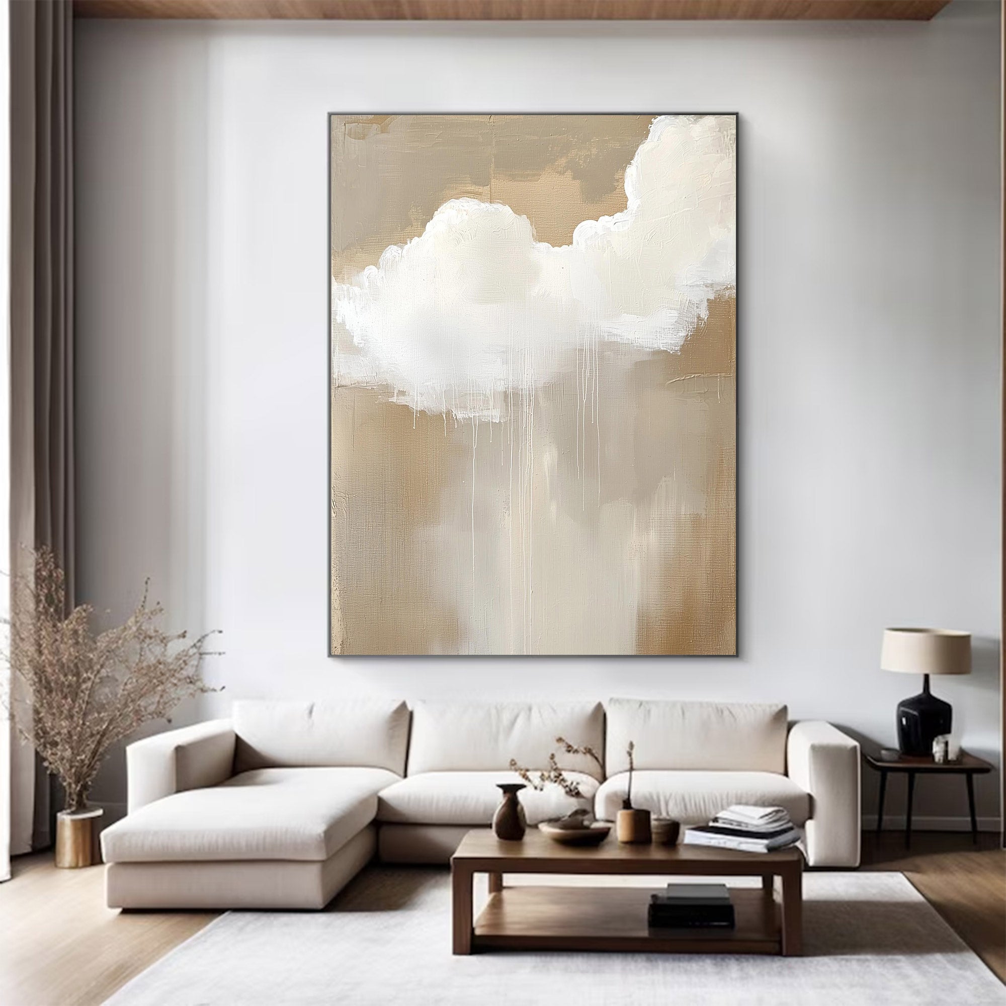 Large Abstract Cloud Minimalist Art | MuroArt #WG 119