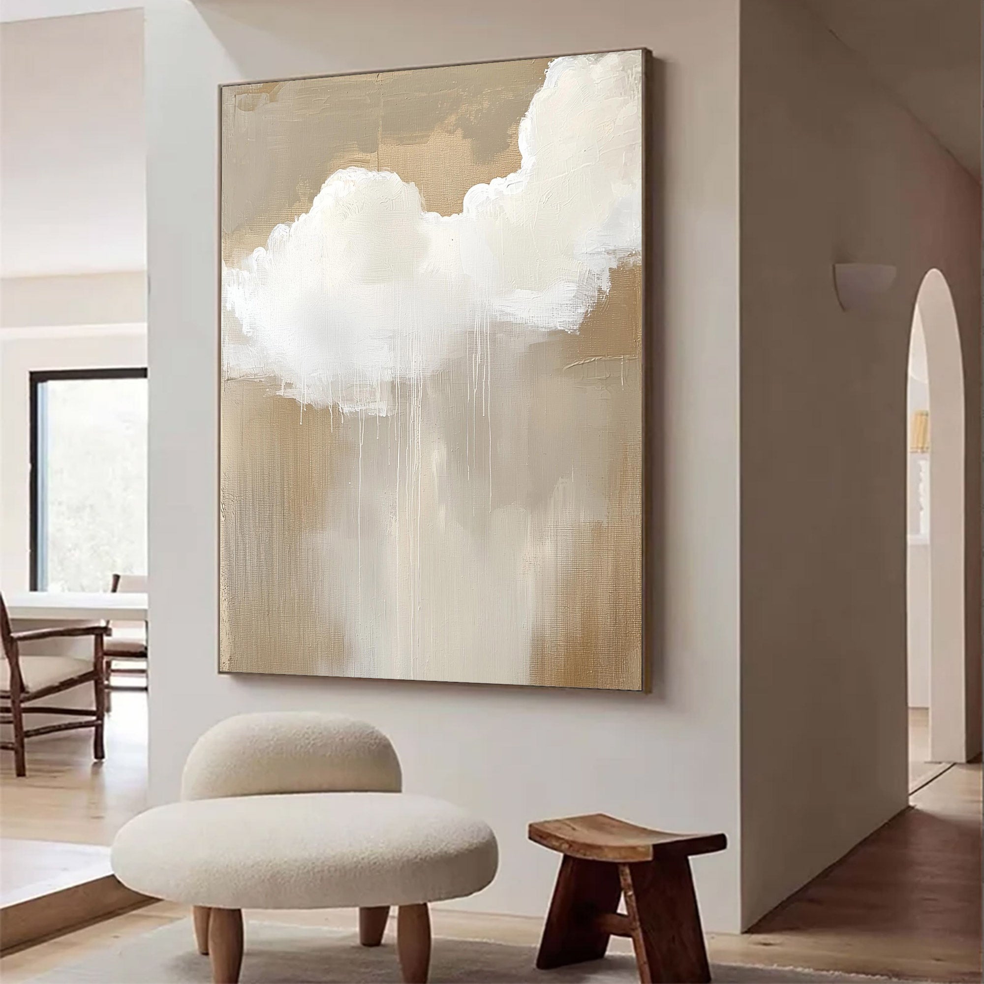 Large Abstract Cloud Minimalist Art | MuroArt #WG 119