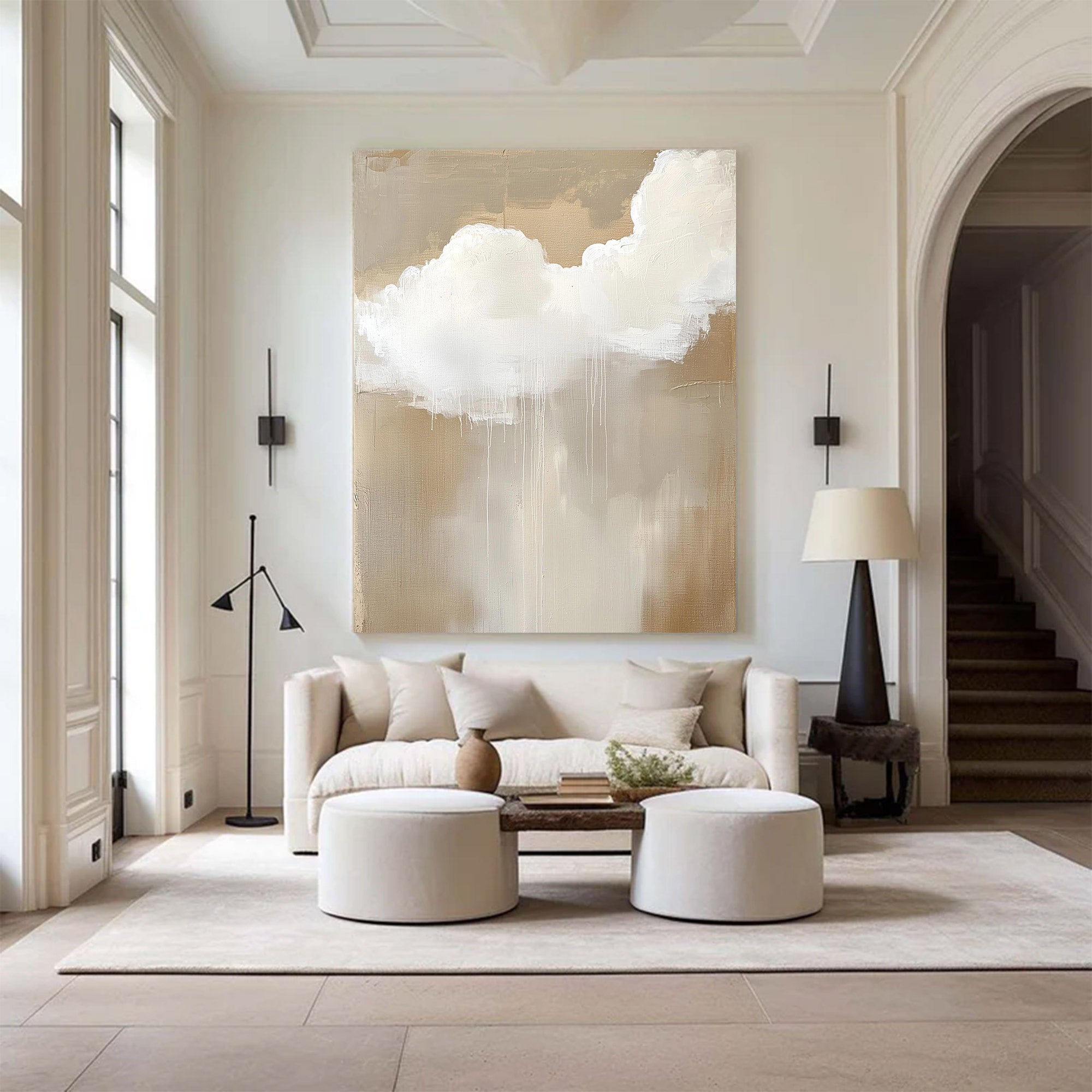 Large Abstract Cloud Minimalist Art | MuroArt #WG 119