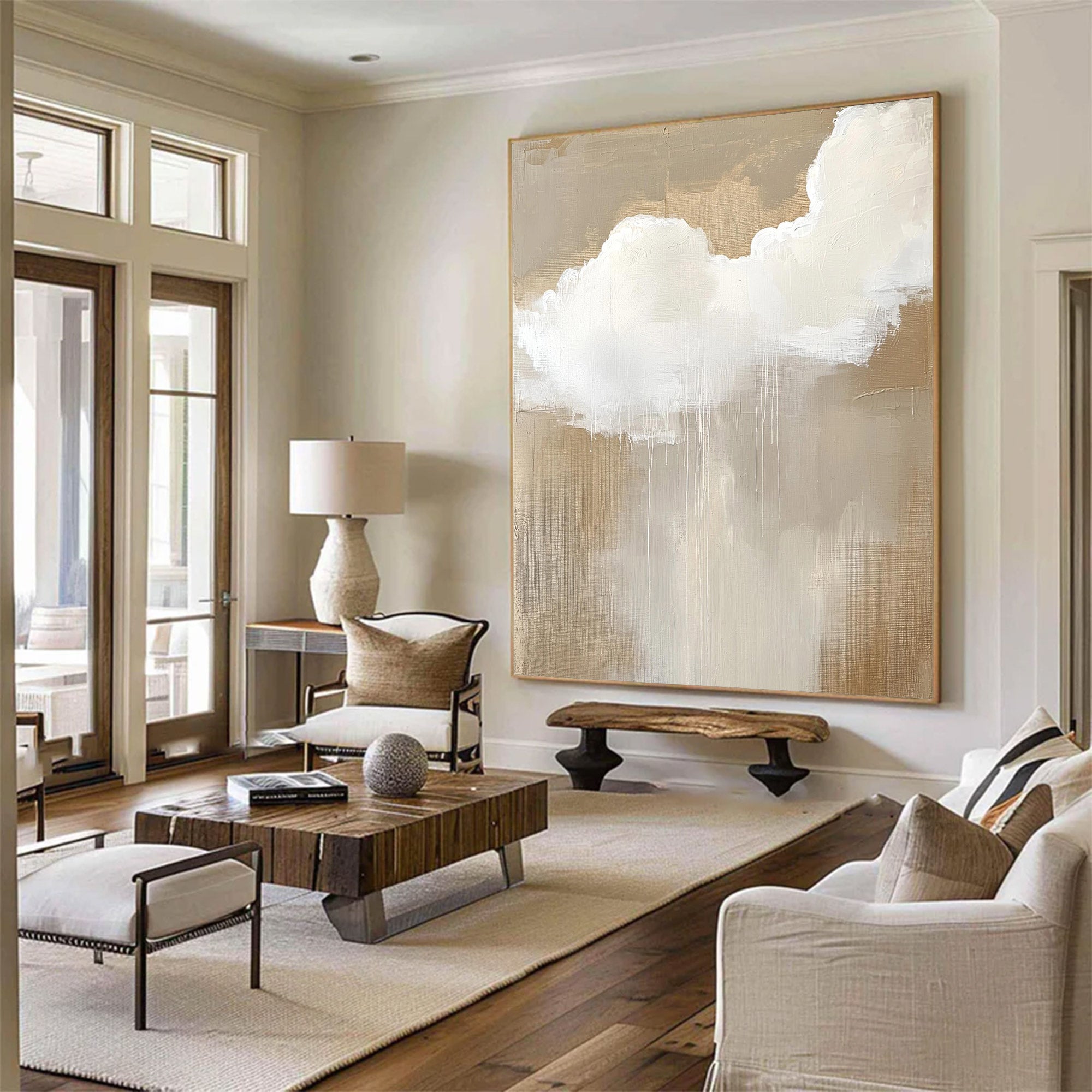 Large Abstract Cloud Minimalist Art | MuroArt #WG 119