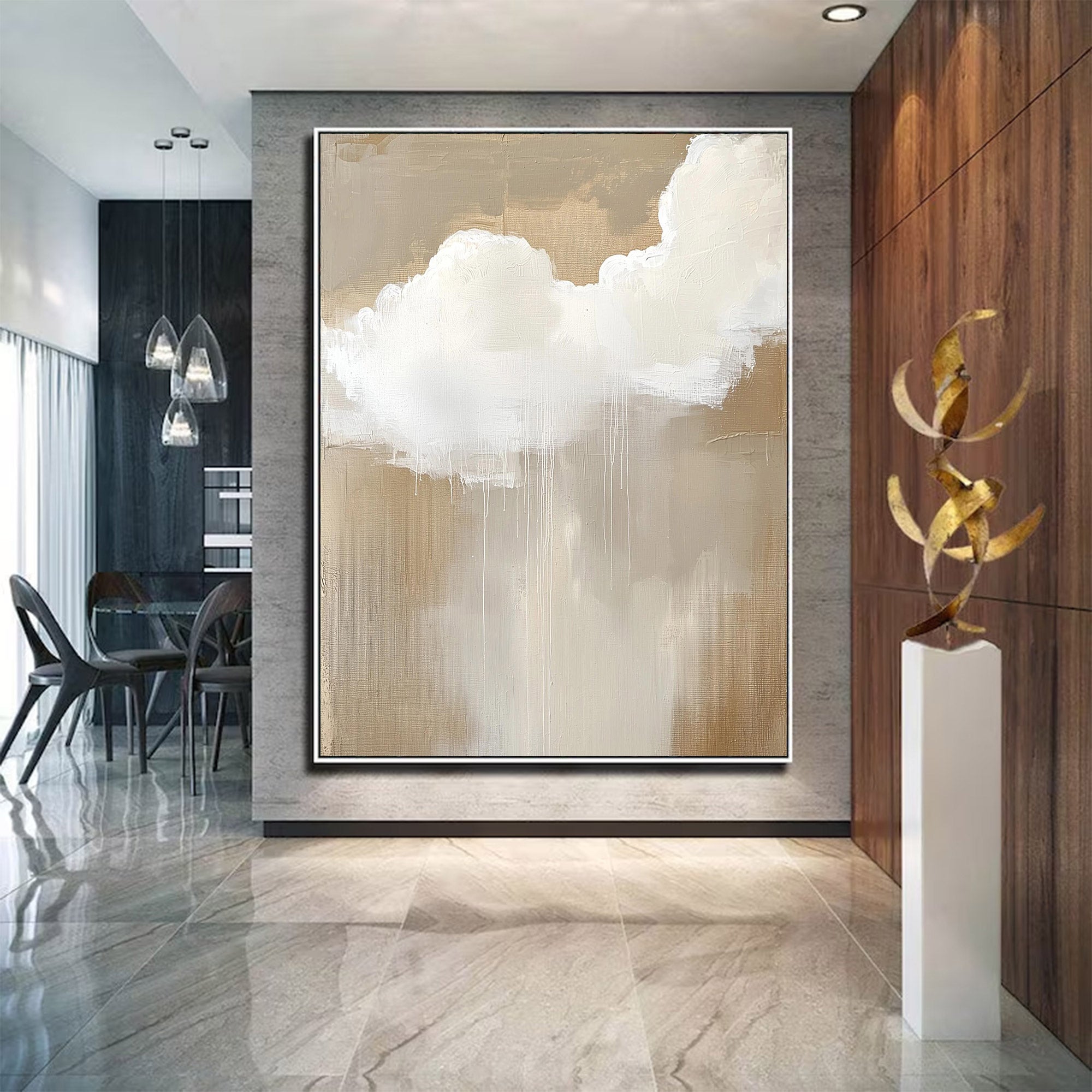 Large Abstract Cloud Minimalist Art | MuroArt #WG 119