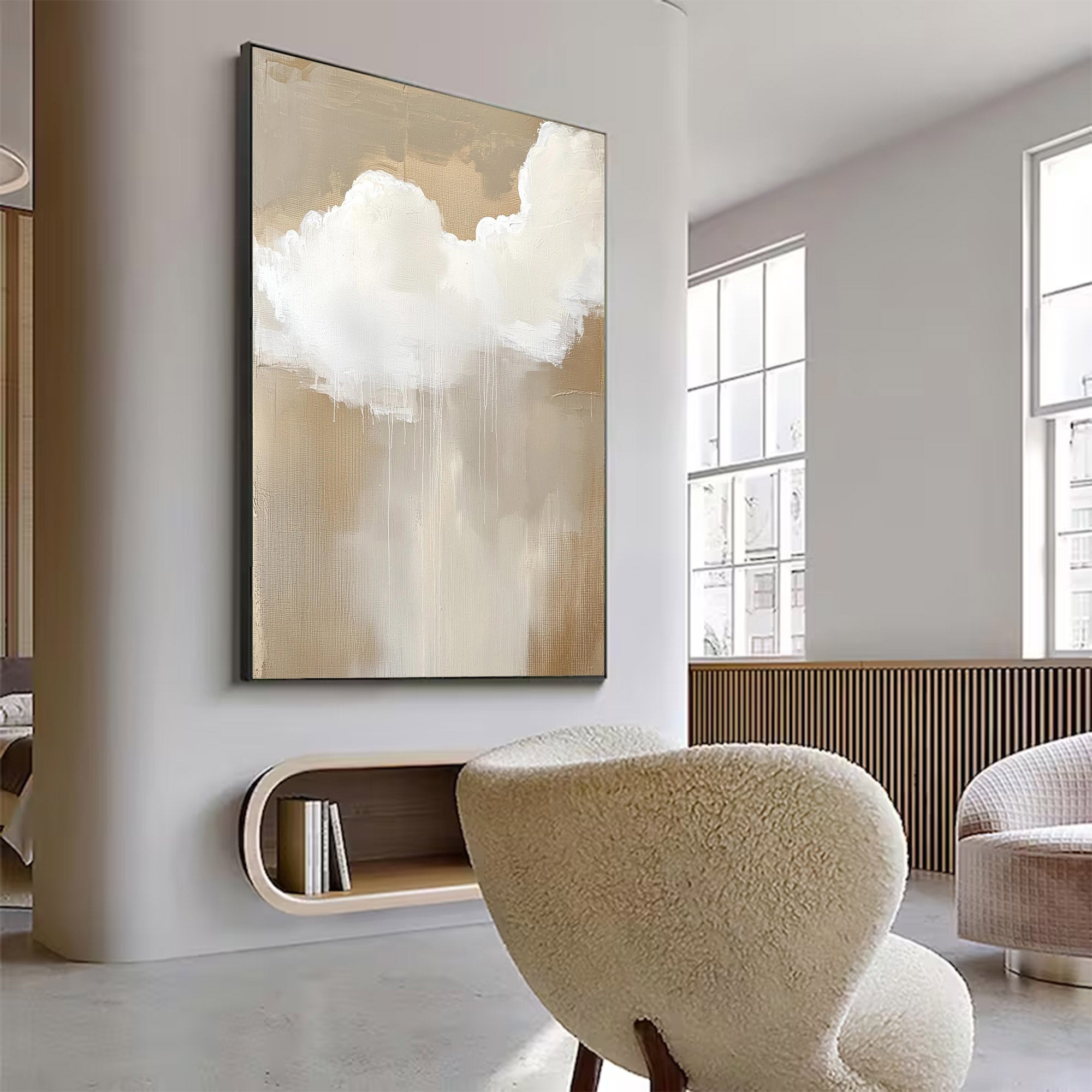 Large Abstract Cloud Minimalist Art | MuroArt #WG 119