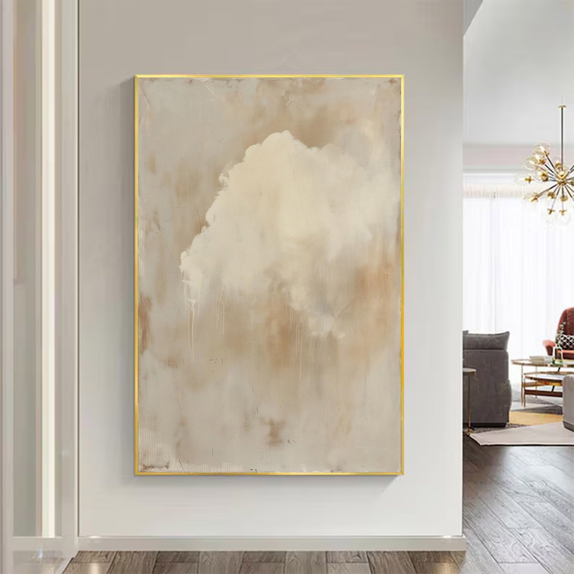 Abstract Large Impasto Neutral Art | MuroArt #WG 120