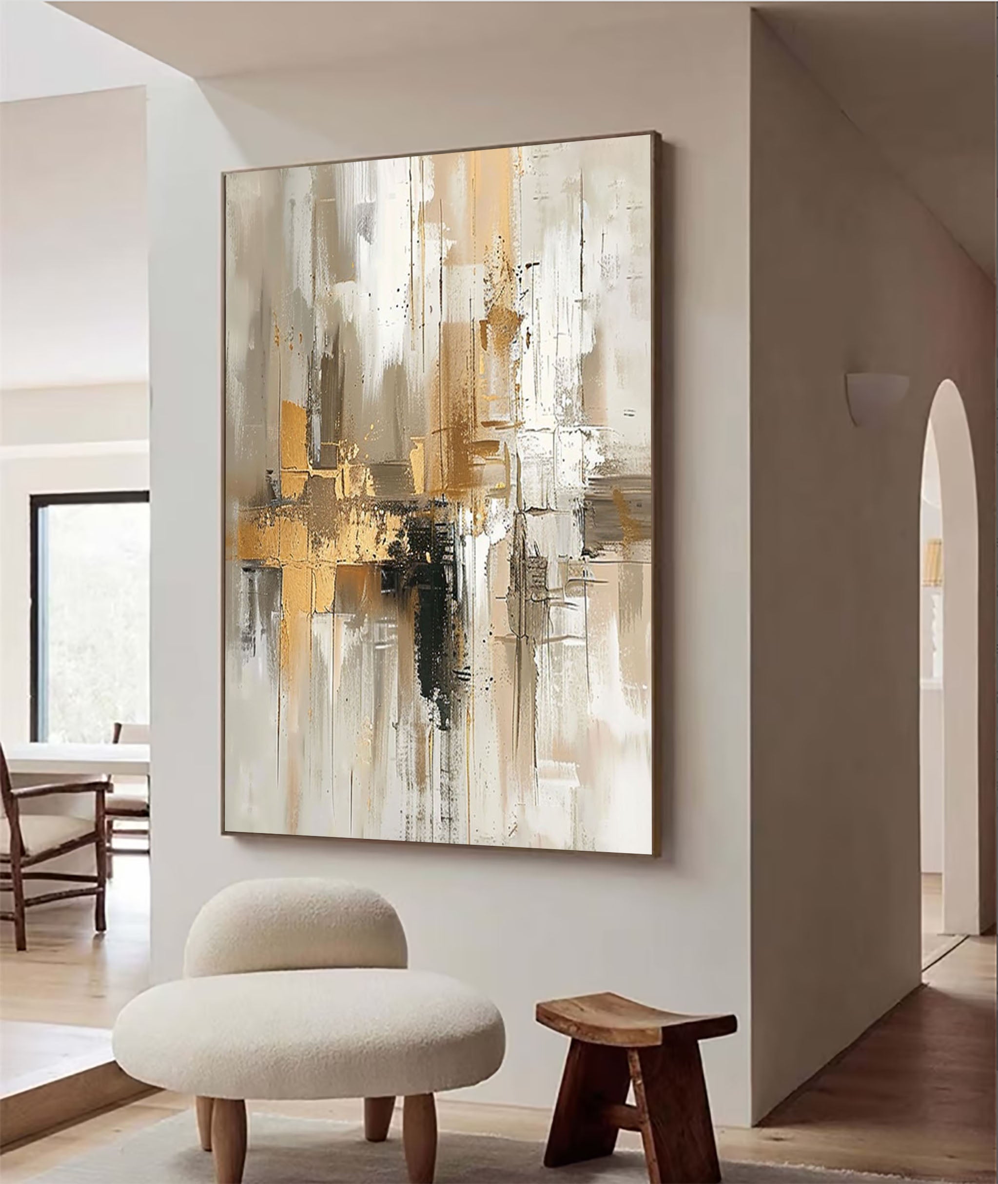 Neutral Abstract Wall Art #BBA 074