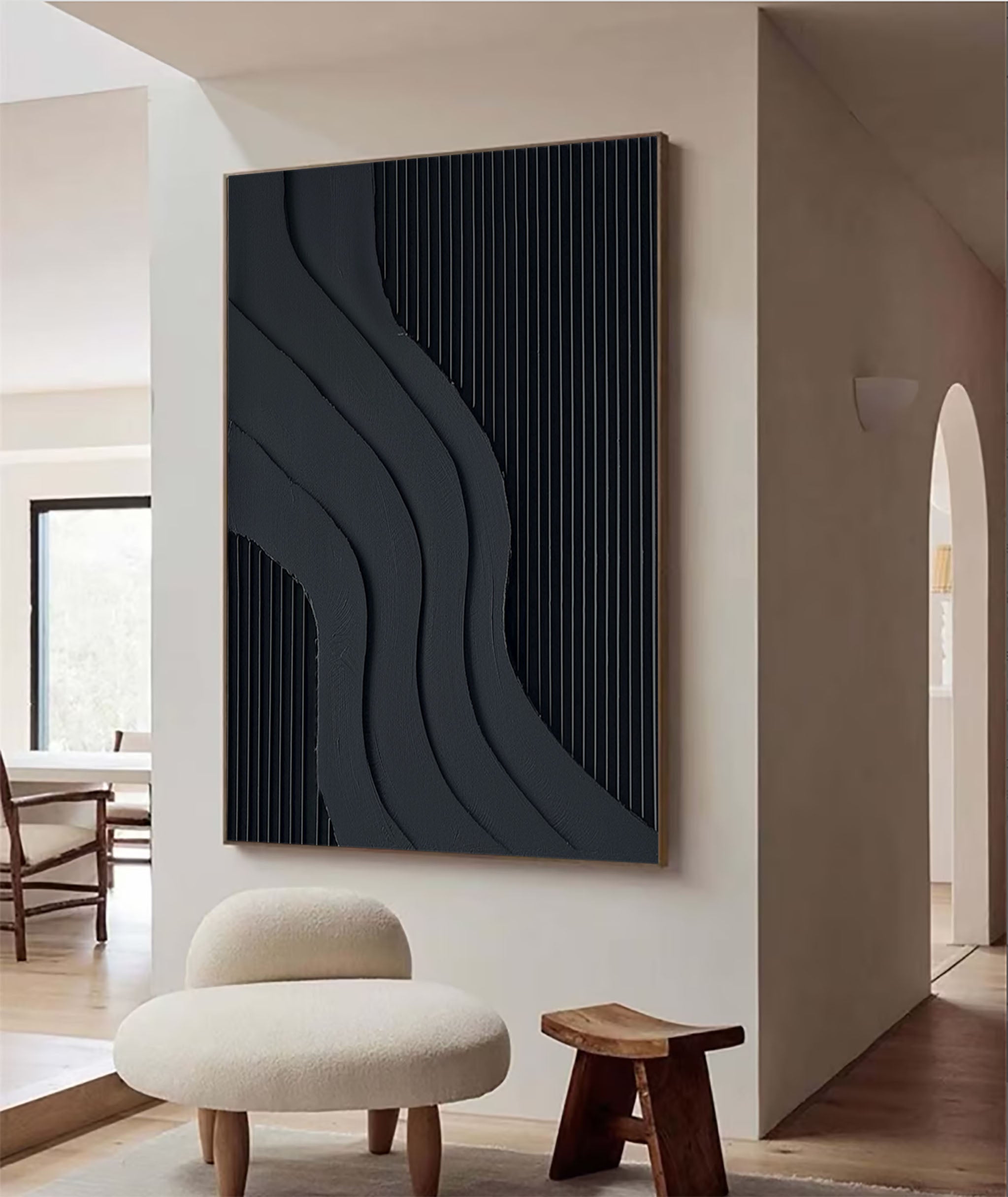 Black Minimalist Painting #BM 050