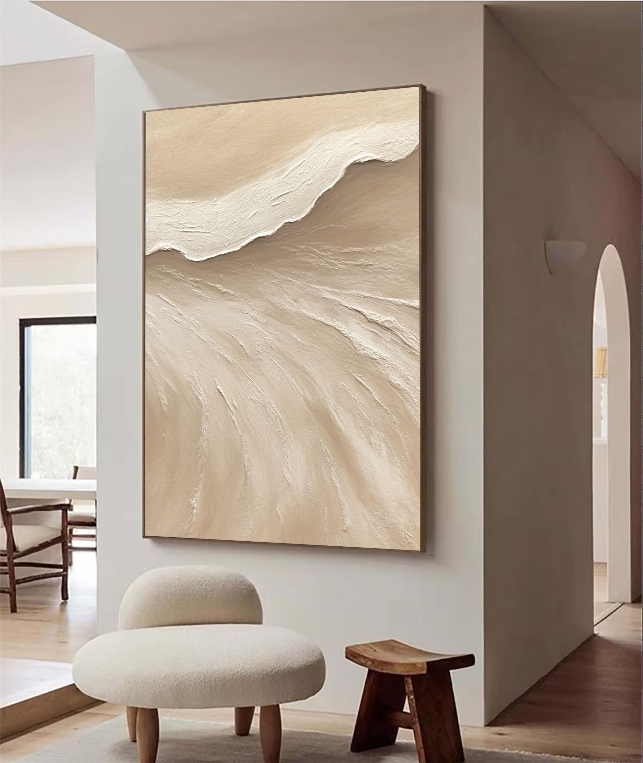 Beige & Brown Minimalist Painting #BBM 033