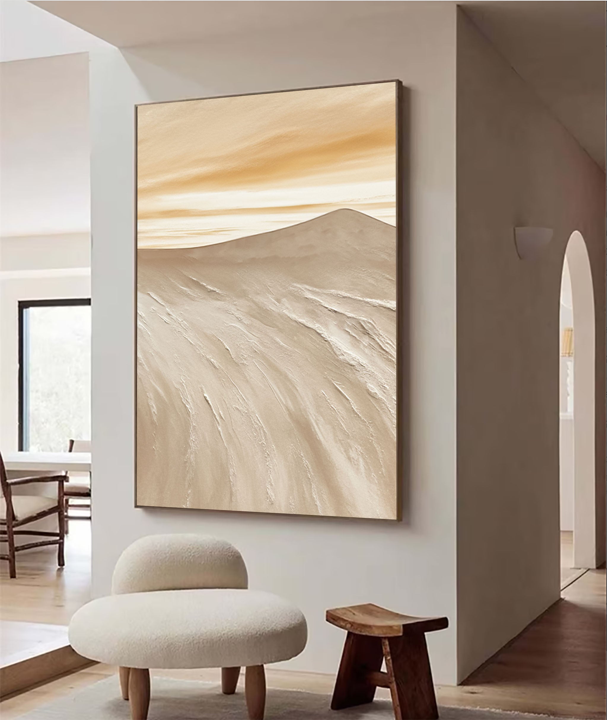 Beige & Brown Minimalist Painting #BBM 034