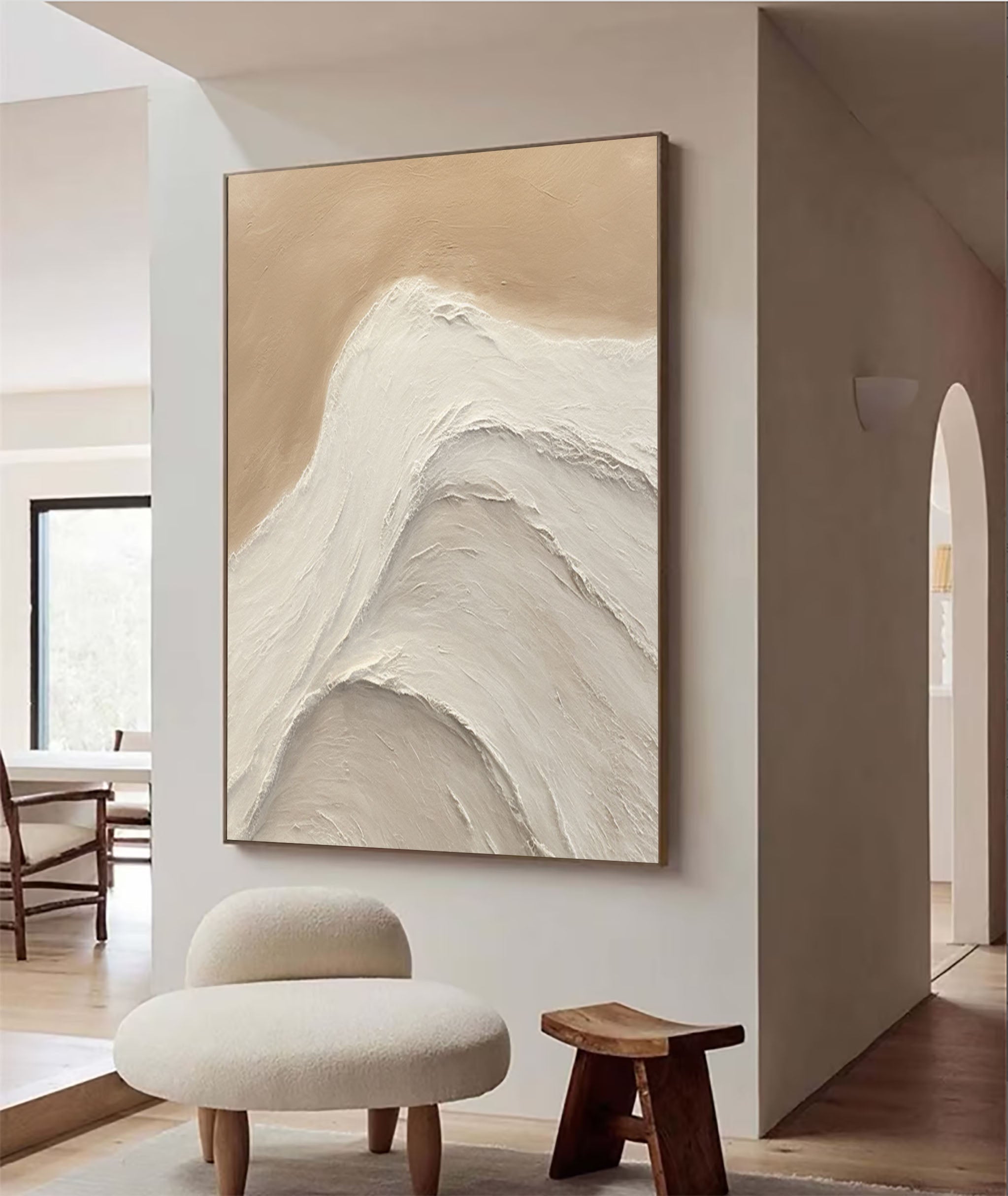 Beige & Brown Minimalist Painting #BBM 037