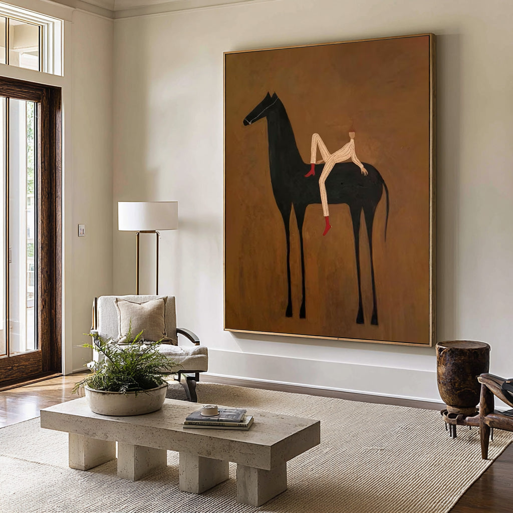 Large Modern Horse Wall Art for Contemporary Interiors