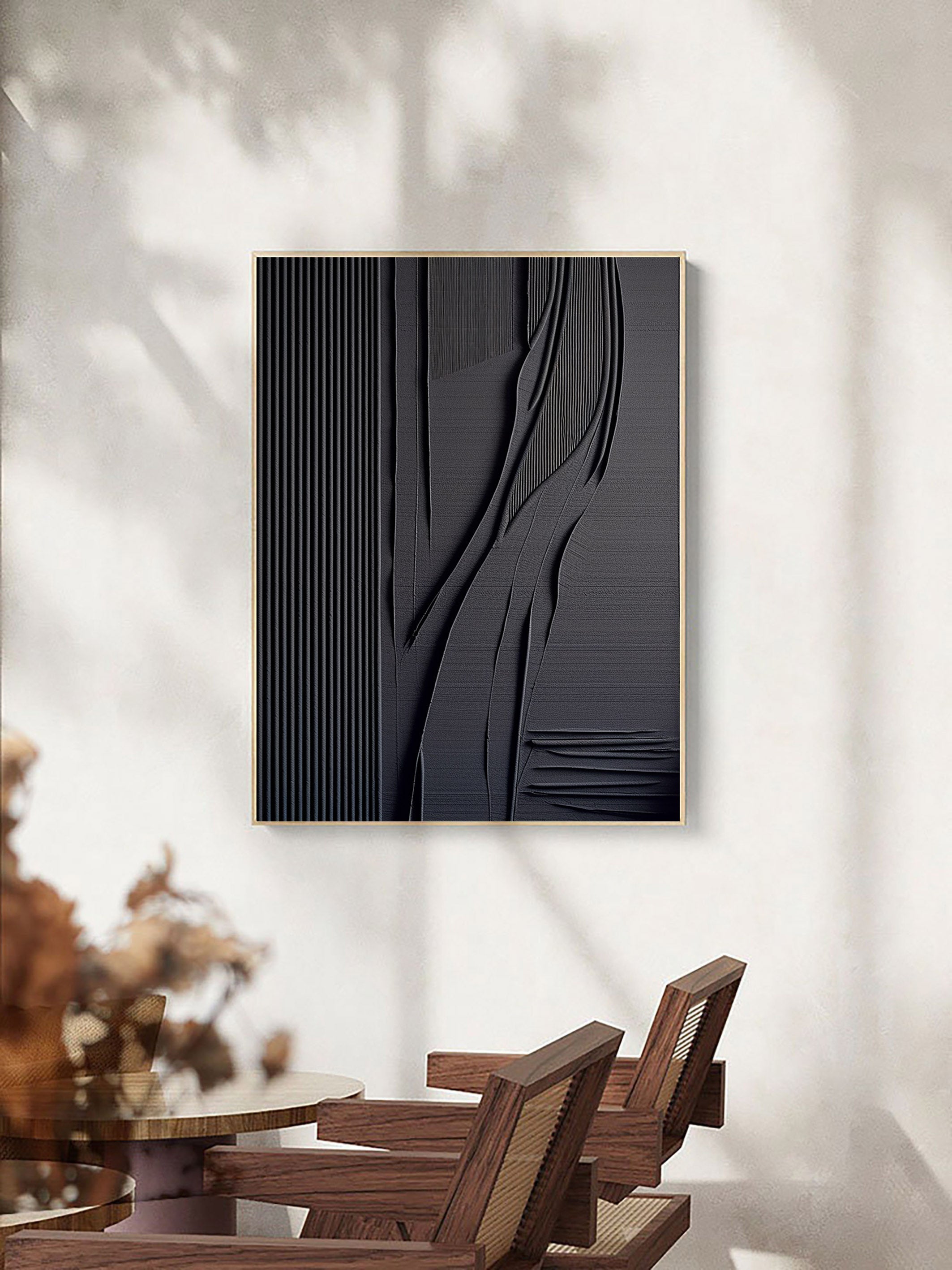 Black Minimalist Painting #BM 010