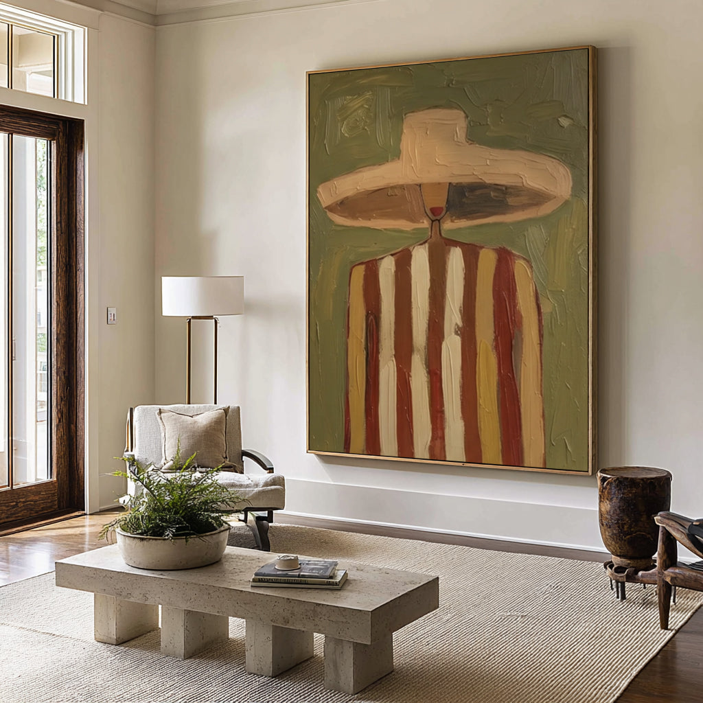 Large Modern Figurative Painting Fashion Inspired Wall Decor