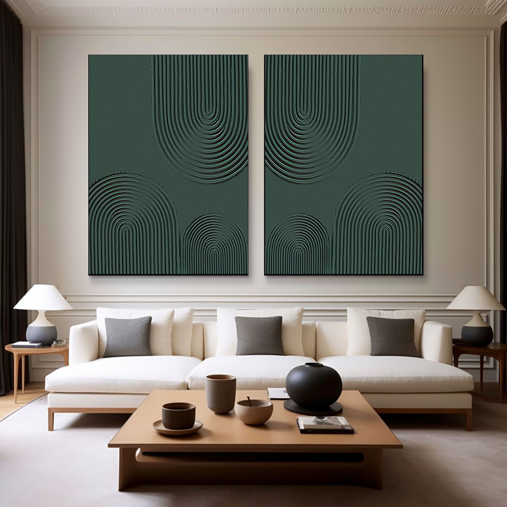 Geometric Pattern Art Oil Painting Stylish Home Decoration Set #BGS 013