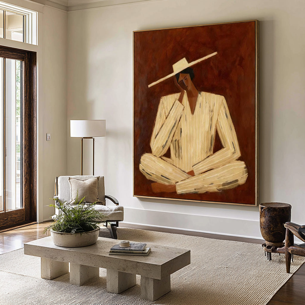 Large Modern Figure Canvas Art for Contemporary Home Decor