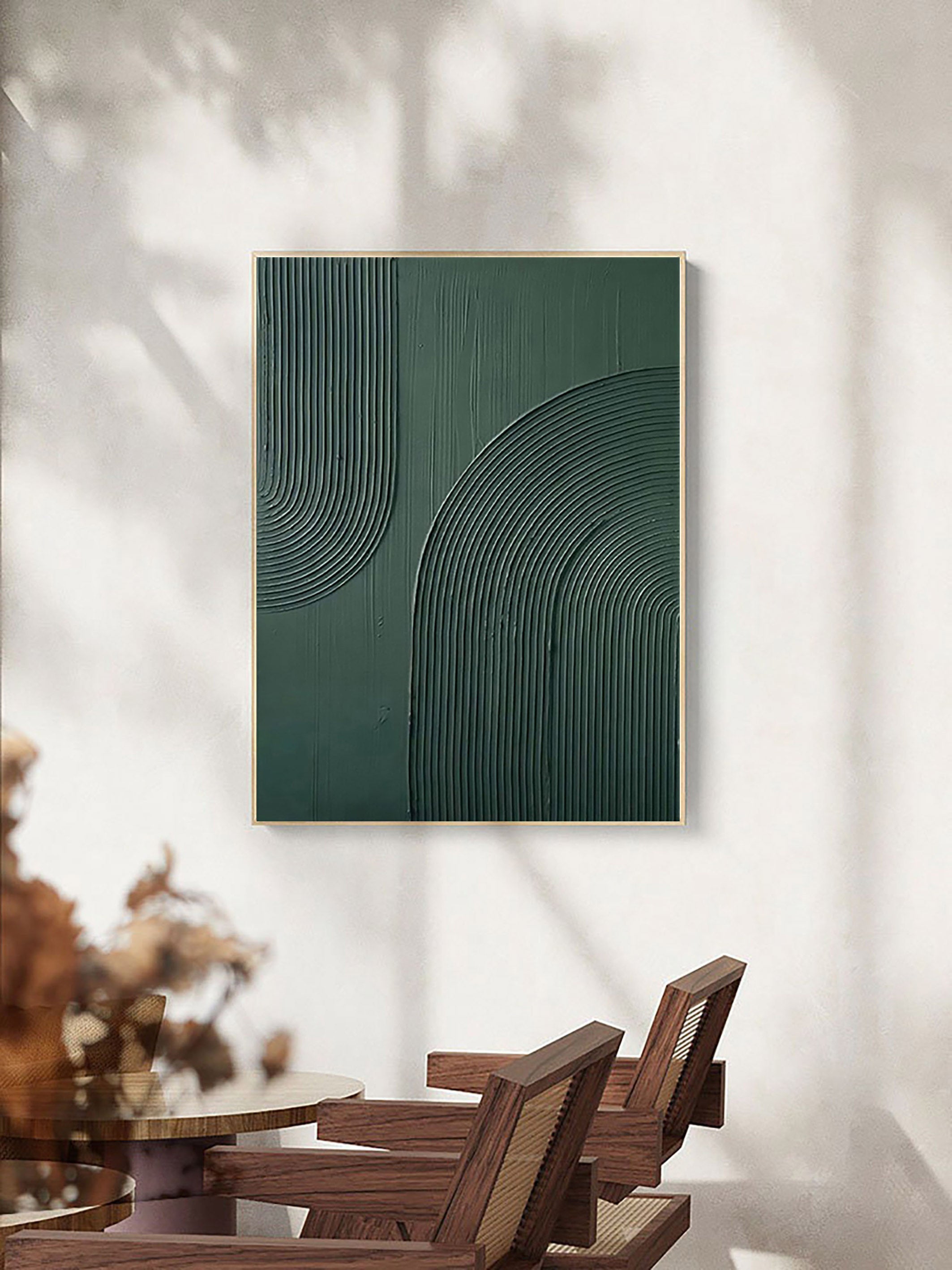 Green Minimalist Painting #GM 010