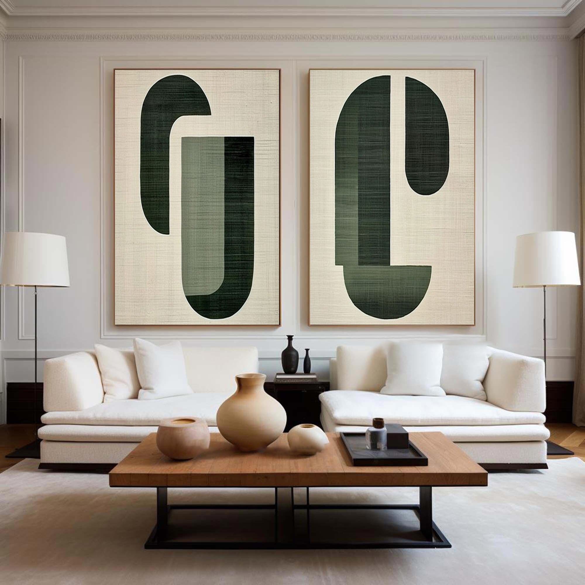 Geometric Minimalist Wall Art Abstract Paintings for Contemporary Spaces #BGS 011