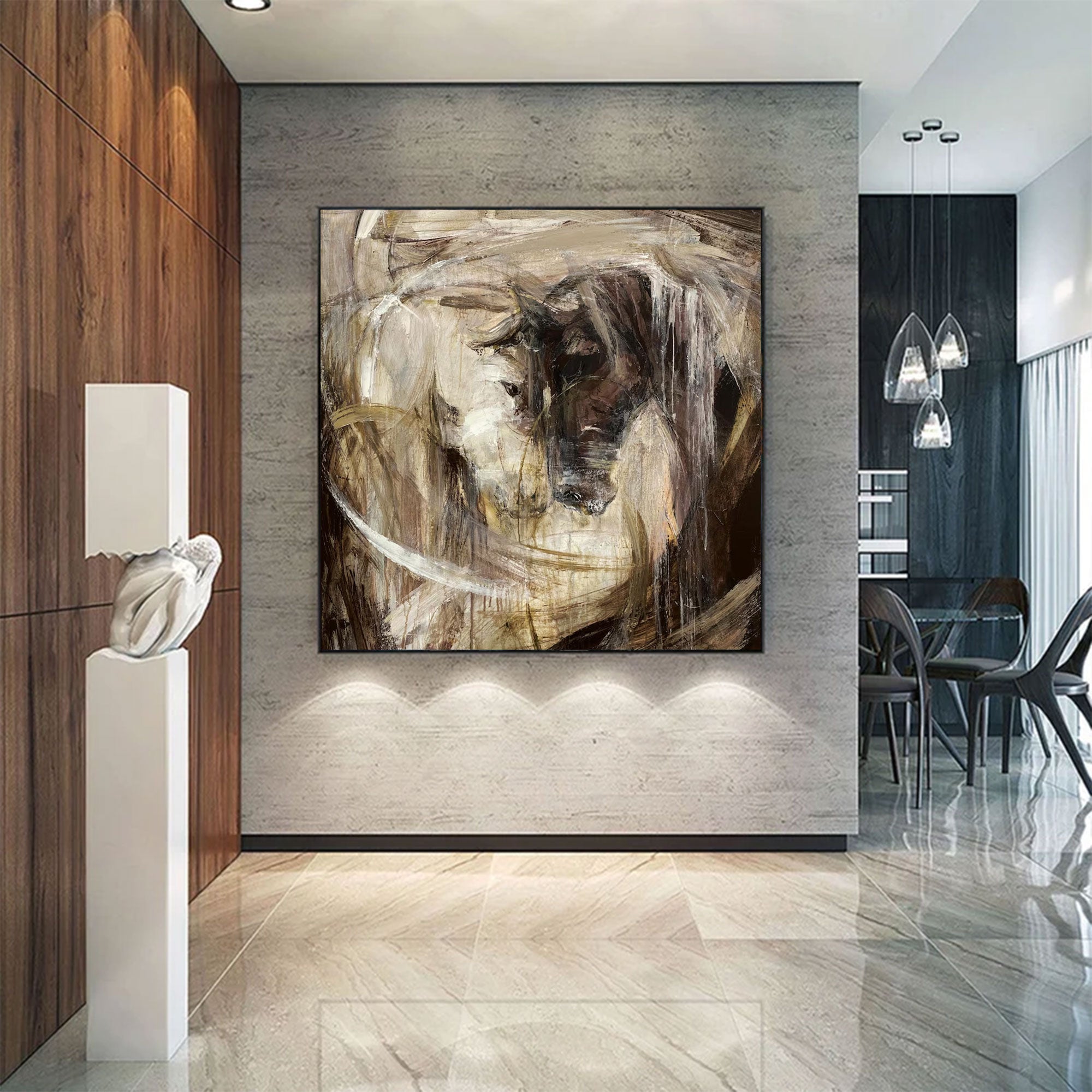 Large Contemporary Abstract Gestural Art | MuroArt #WGA 026