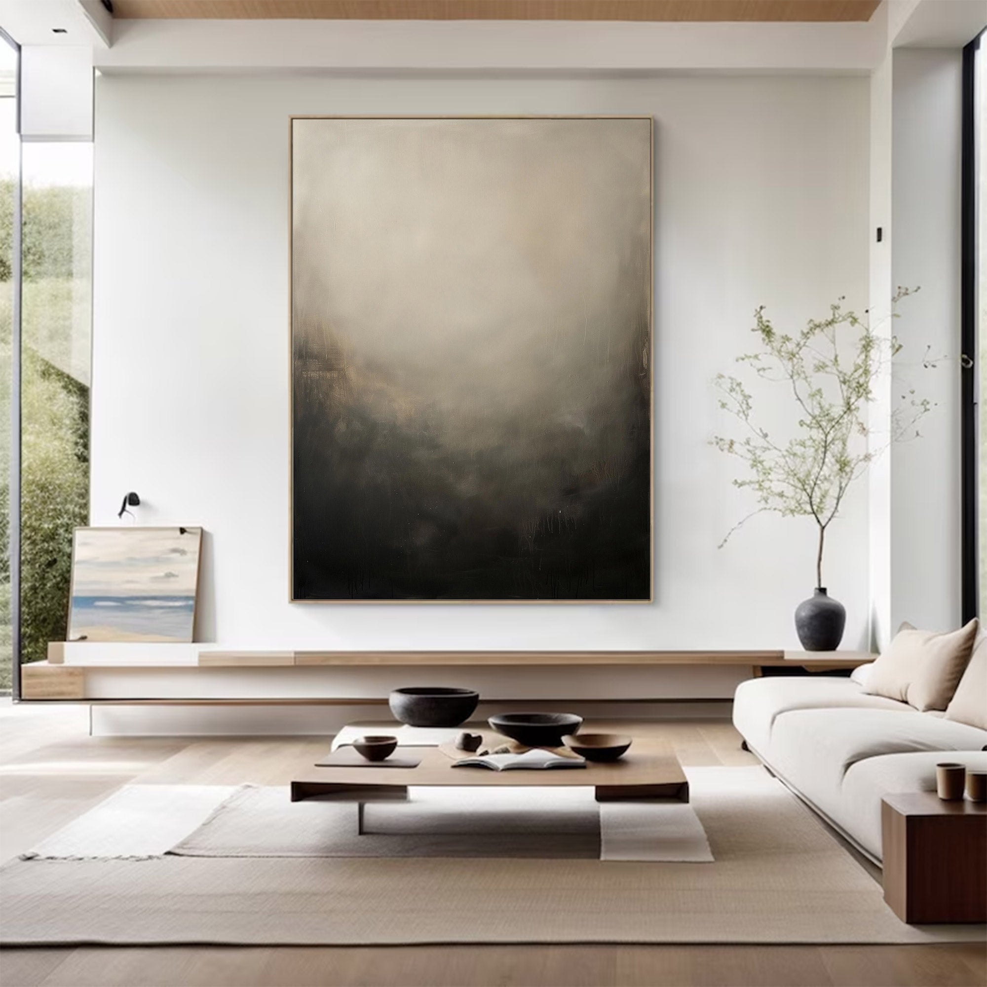 Modern Large Abstract Monochrome Art | MuroArt #WG 123