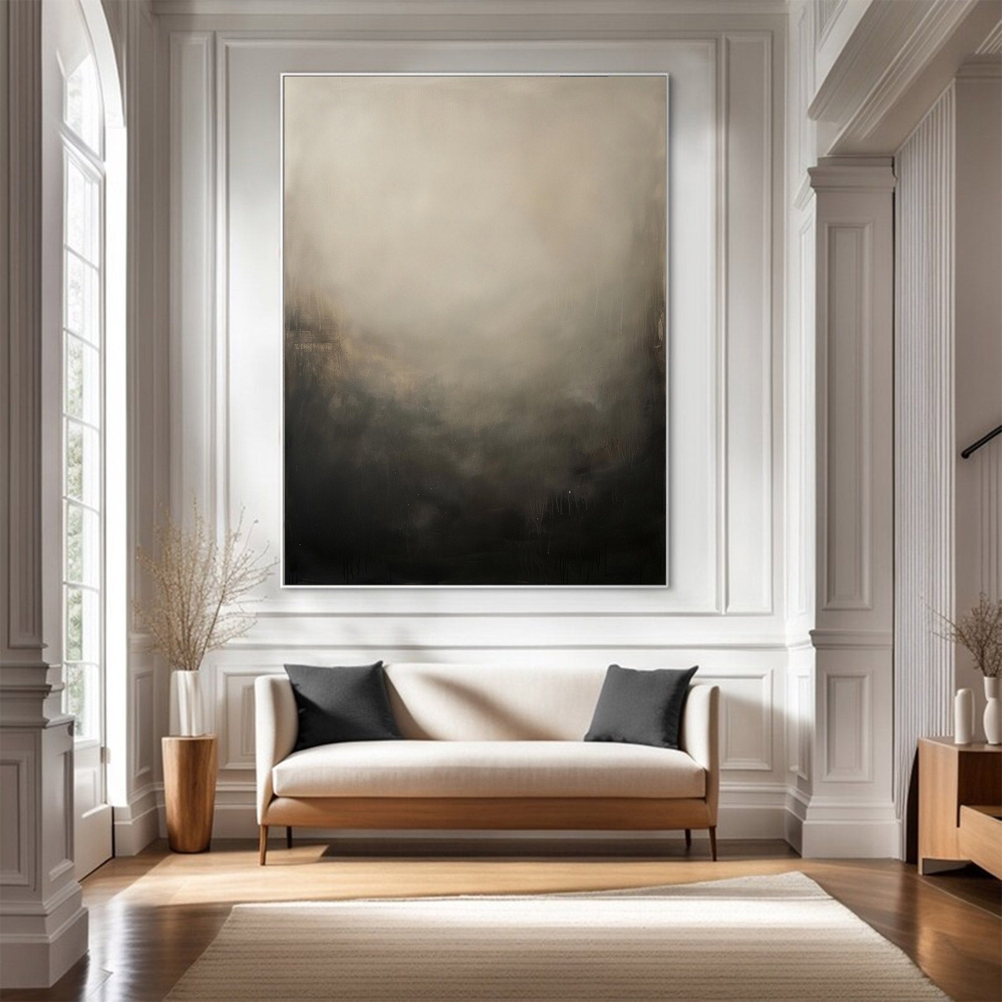 Modern Large Abstract Monochrome Art | MuroArt #WG 123