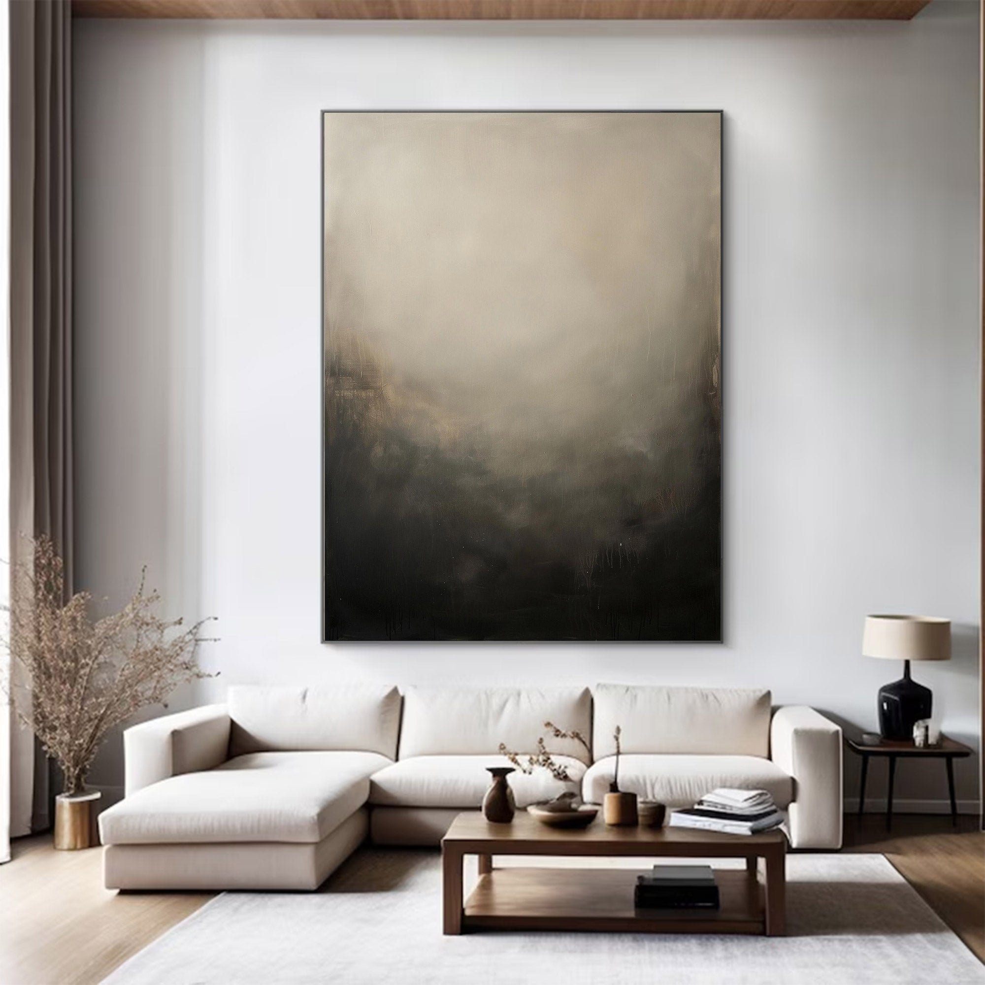 Modern Large Abstract Monochrome Art | MuroArt #WG 123