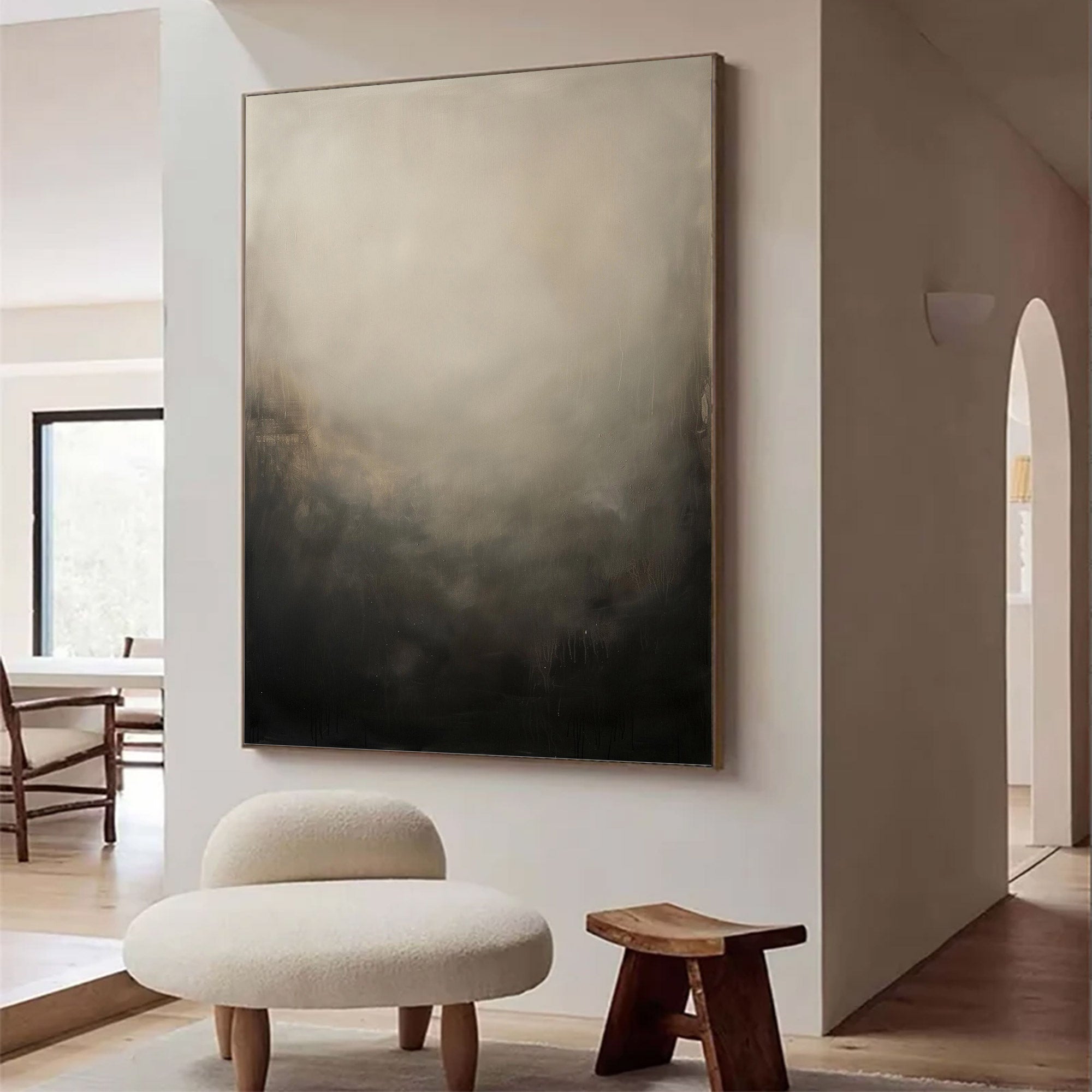 Modern Large Abstract Monochrome Art | MuroArt #WG 123