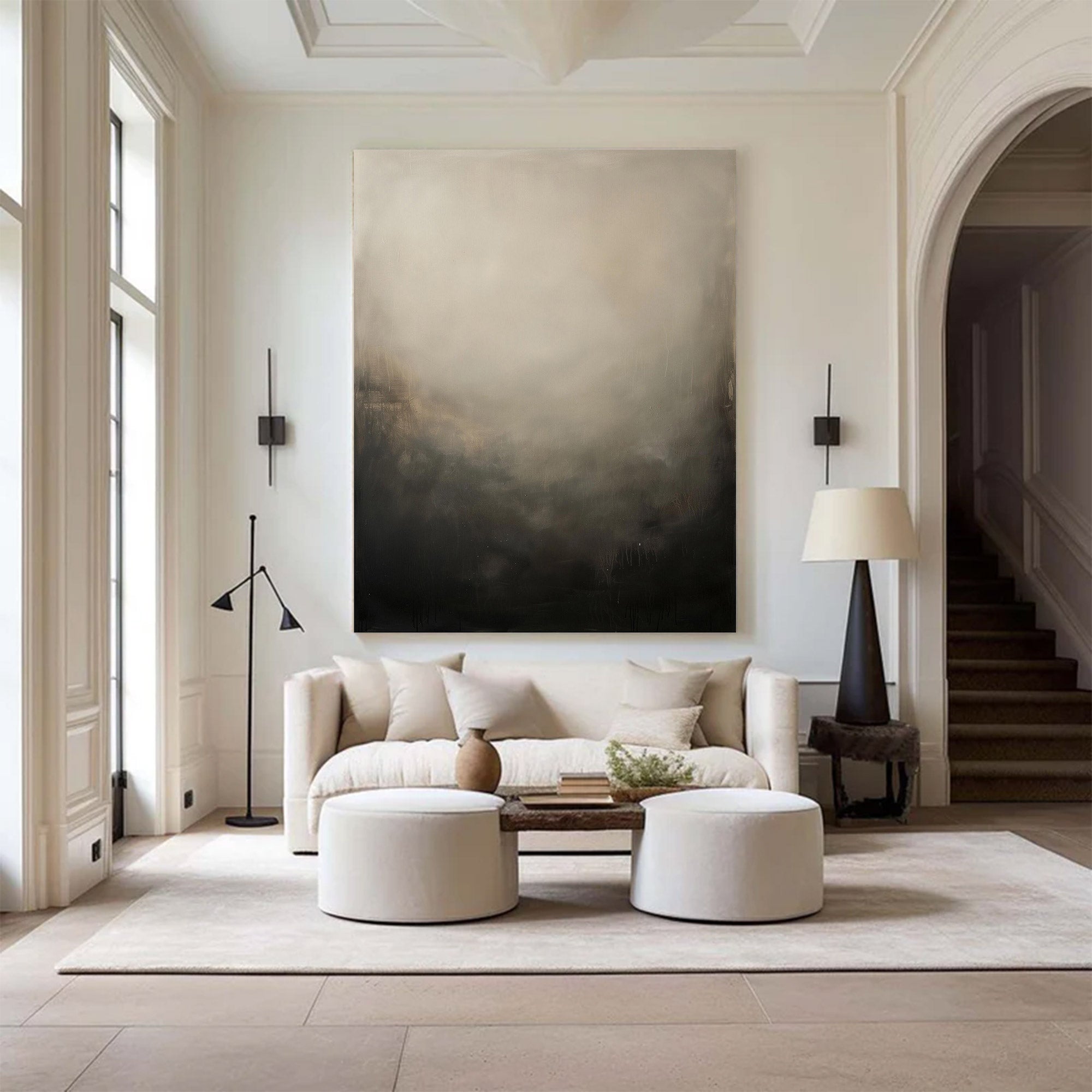 Modern Large Abstract Monochrome Art | MuroArt #WG 123