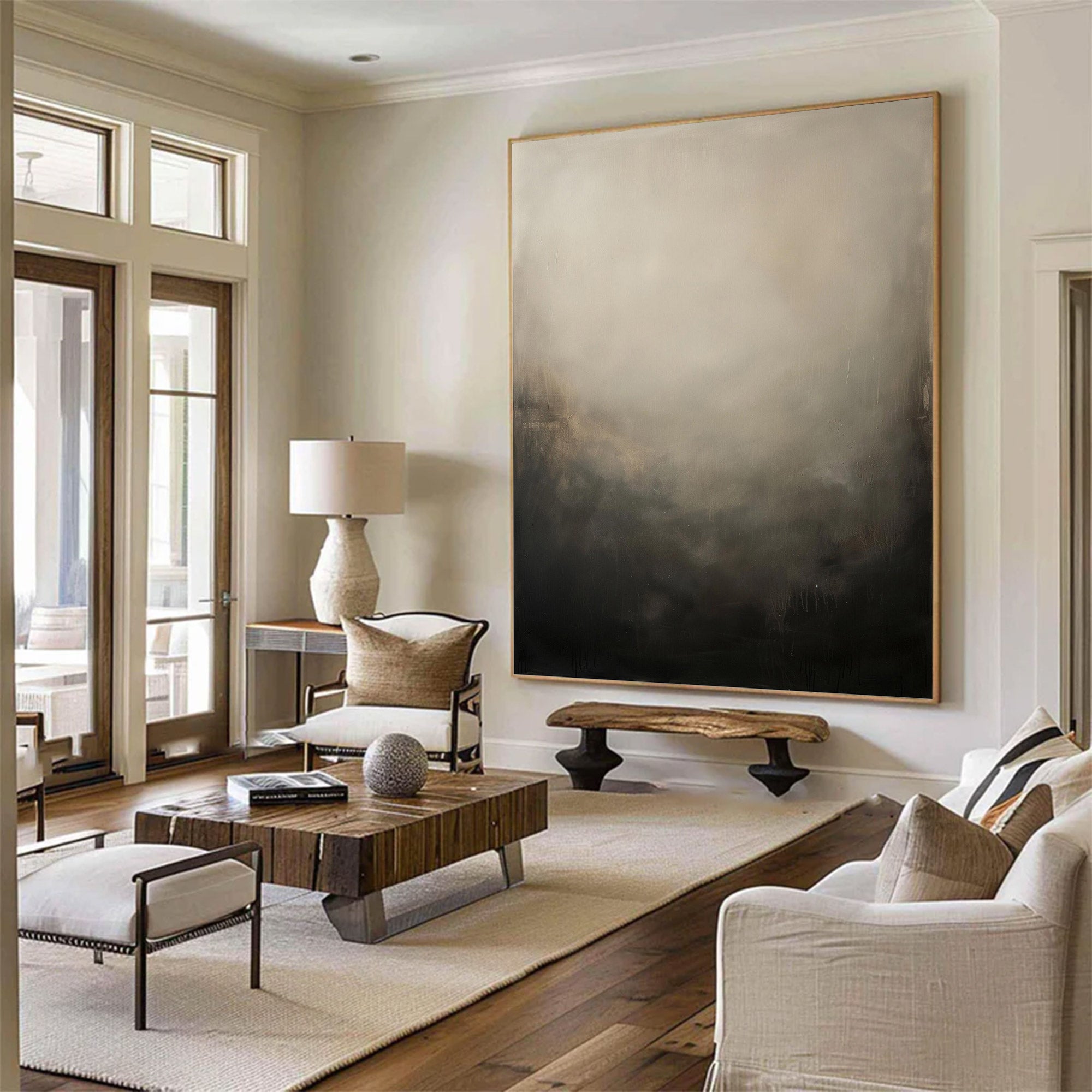 Modern Large Abstract Monochrome Art | MuroArt #WG 123