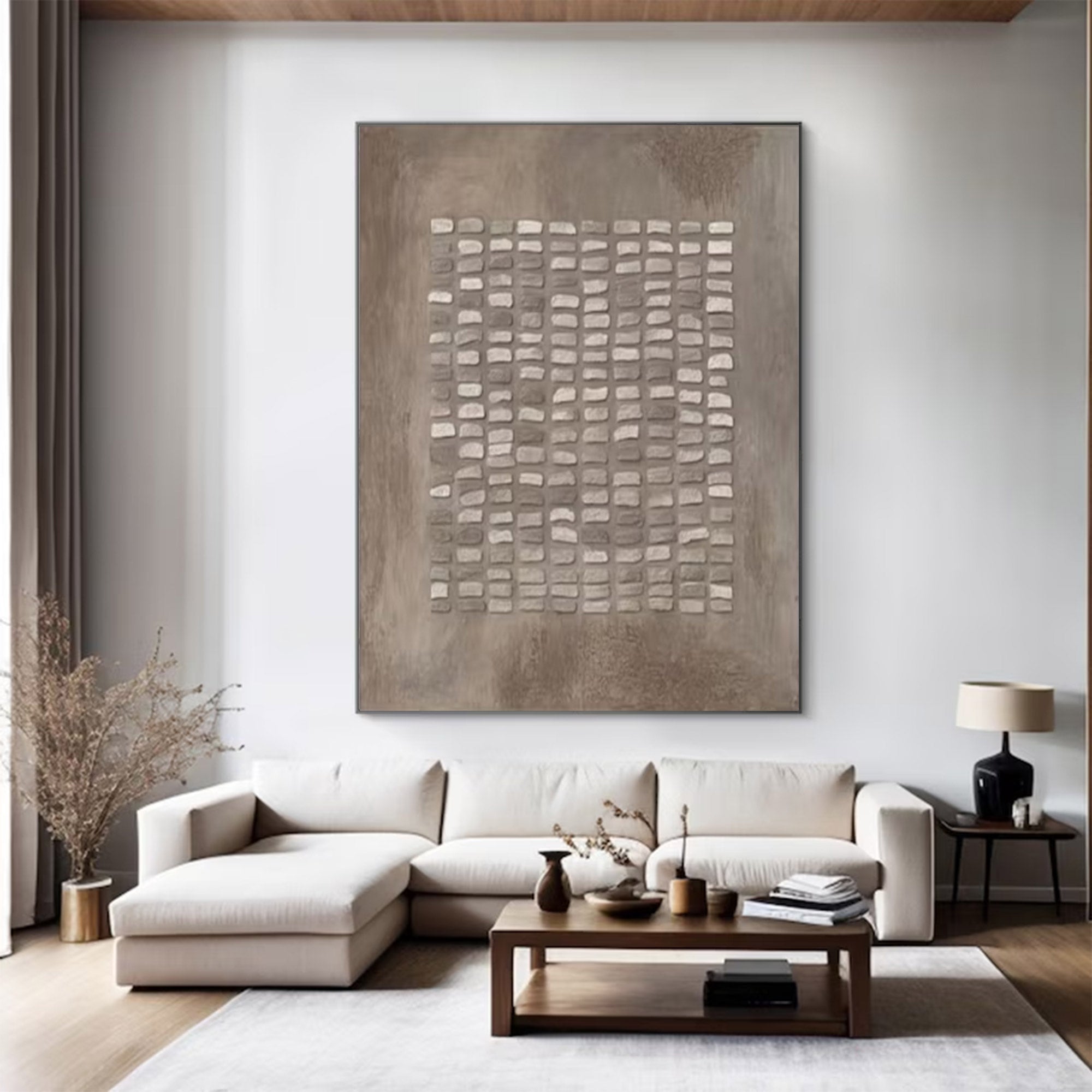 Large Abstract Textured Grid Art | MuroArt #WG 124