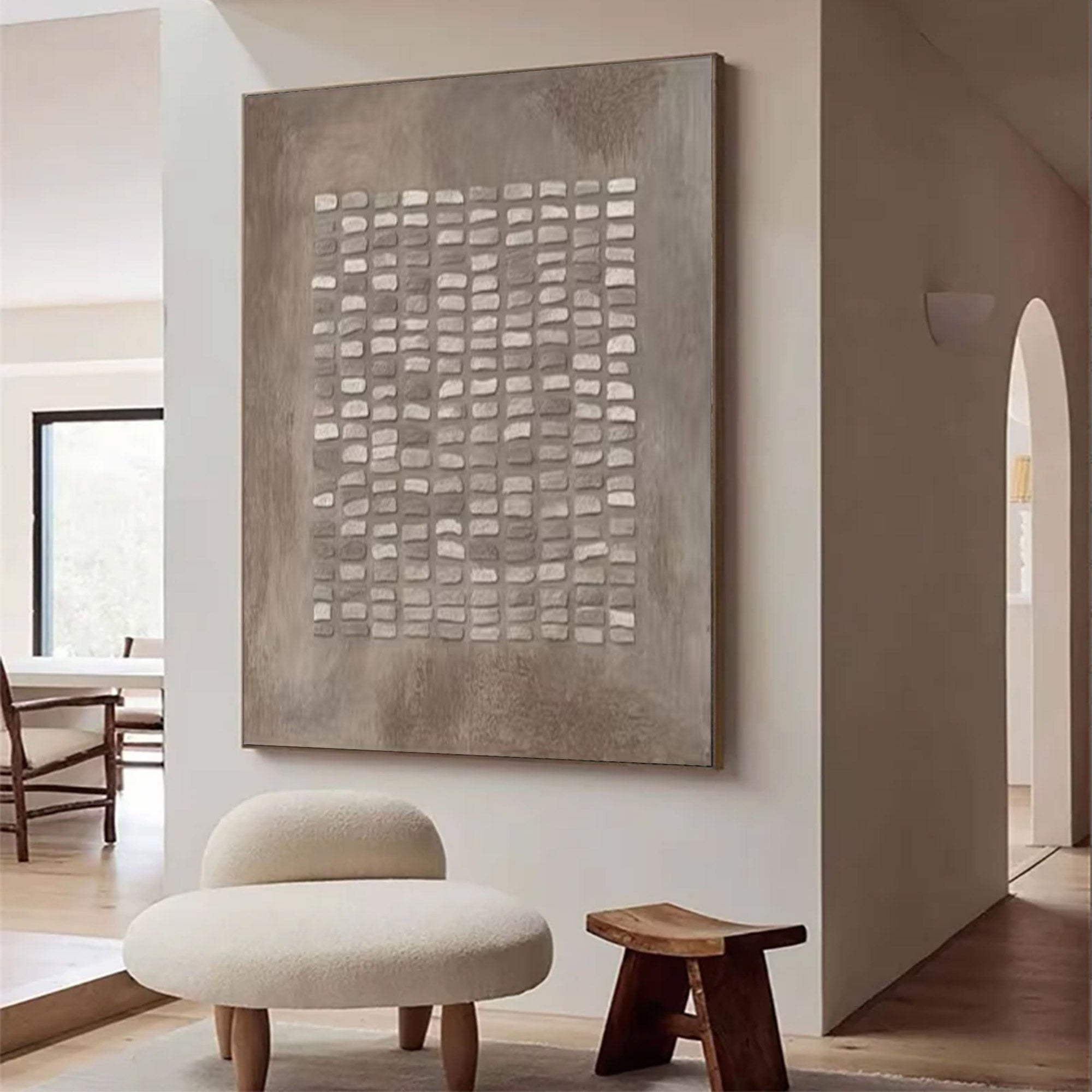 Large Abstract Textured Grid Art | MuroArt #WG 124
