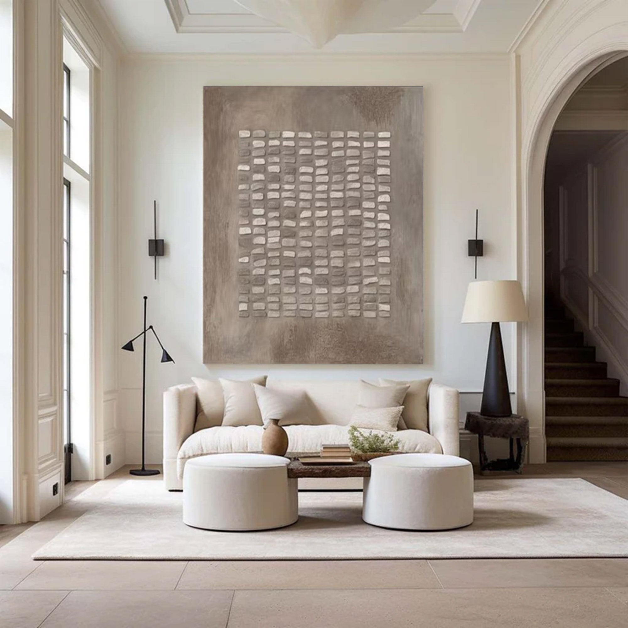 Large Abstract Textured Grid Art | MuroArt #WG 124