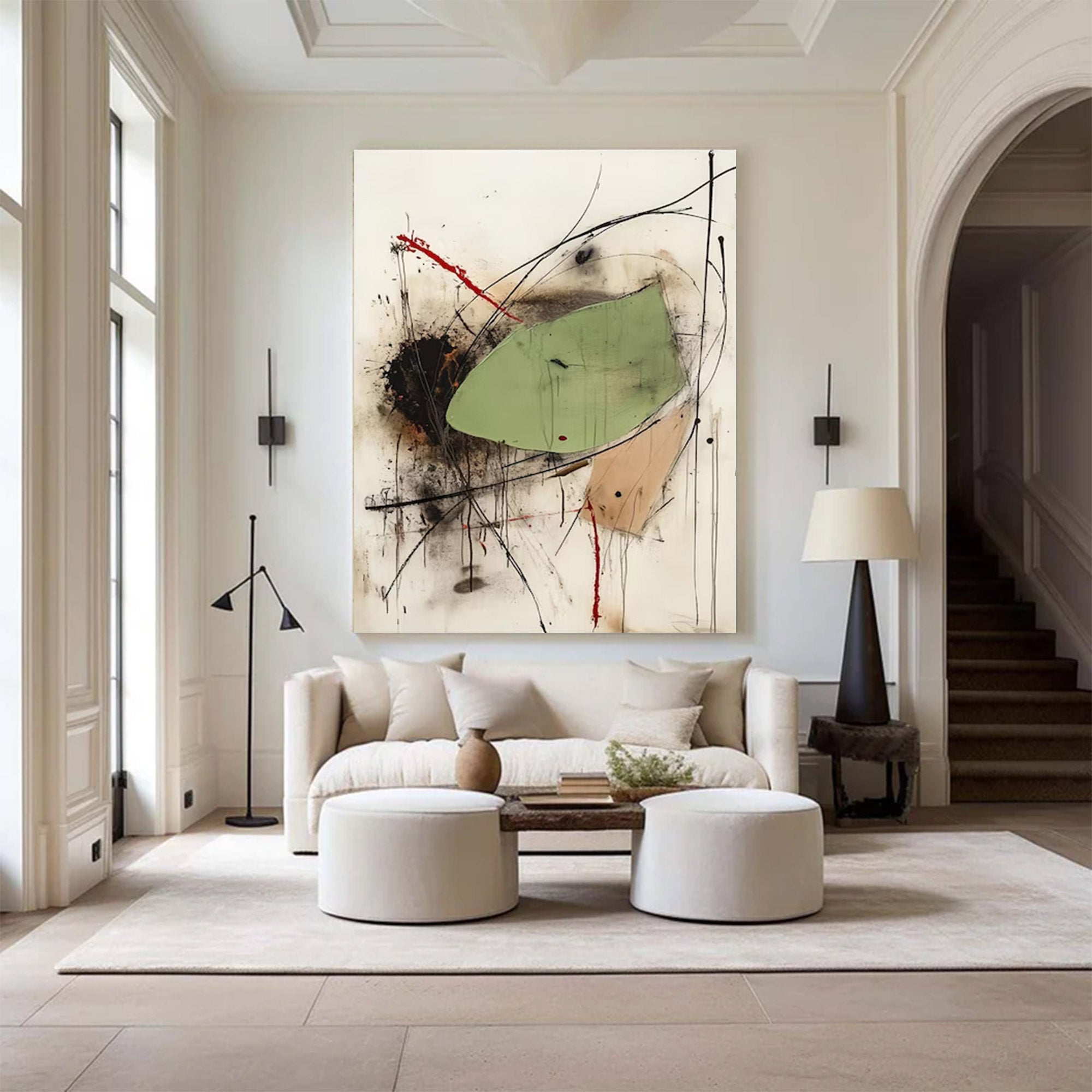 Abstract Large Modern Vibrant Art | MuroArt #WG 125