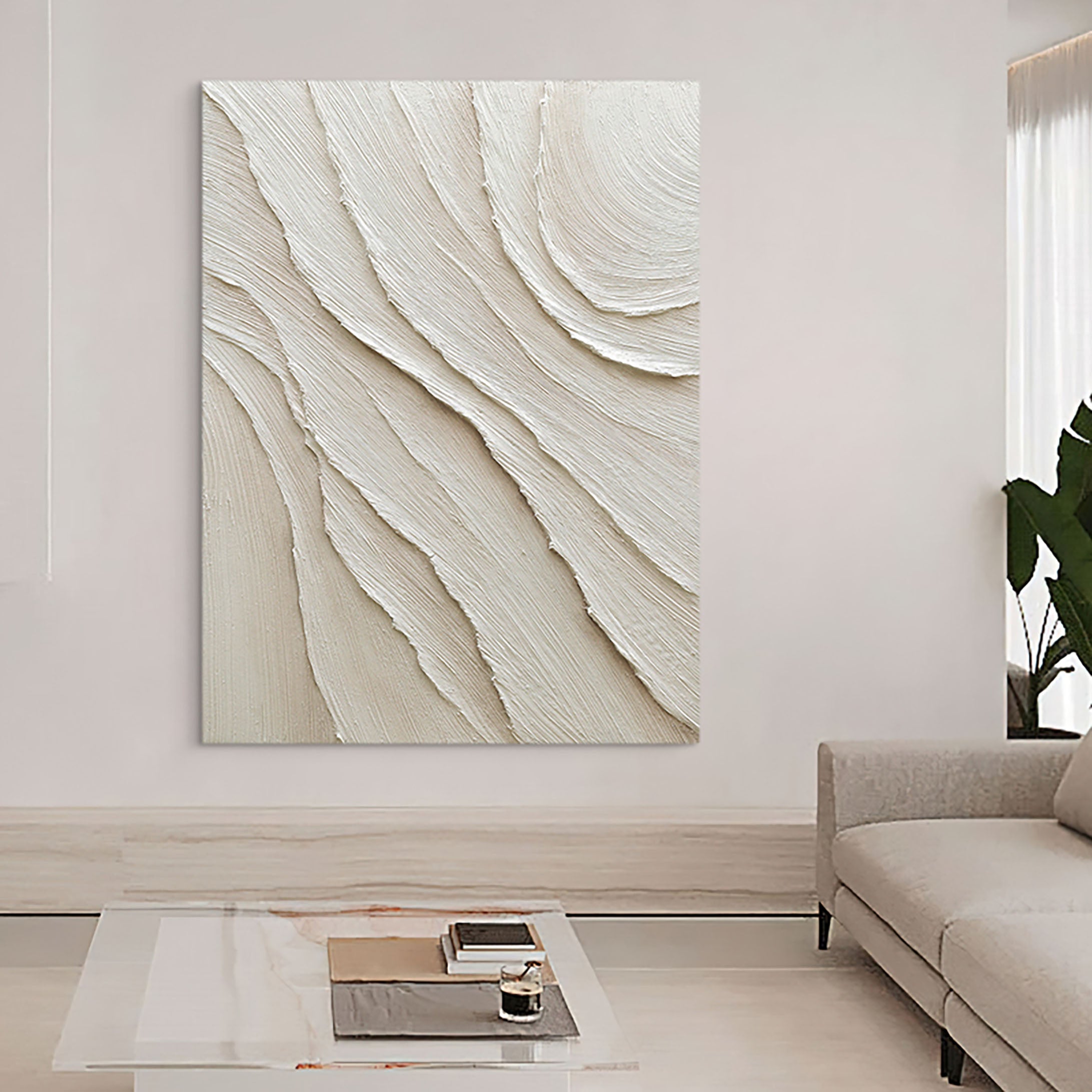 White Minimalist Painting #WM 014