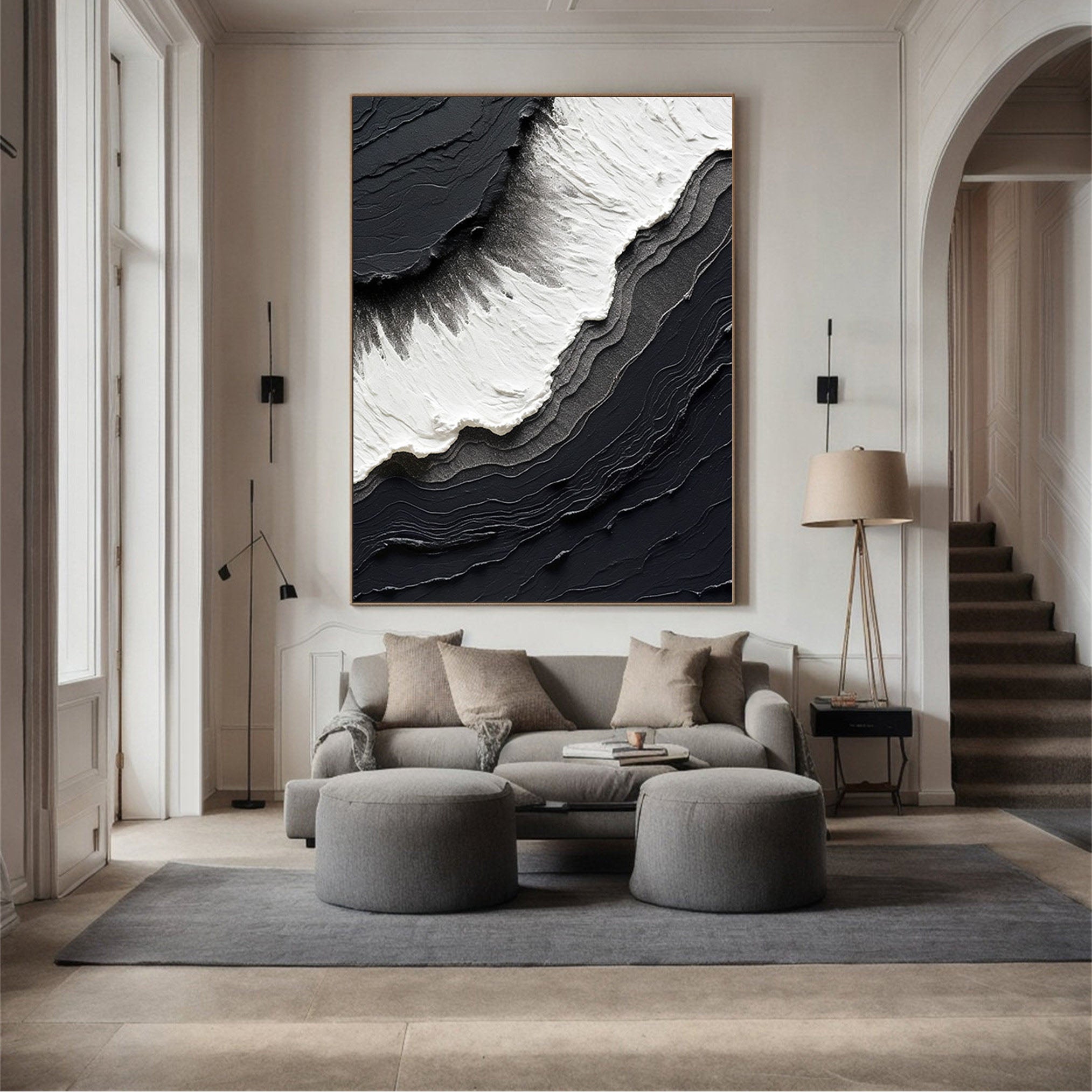 Black Minimalist Painting #BM 059