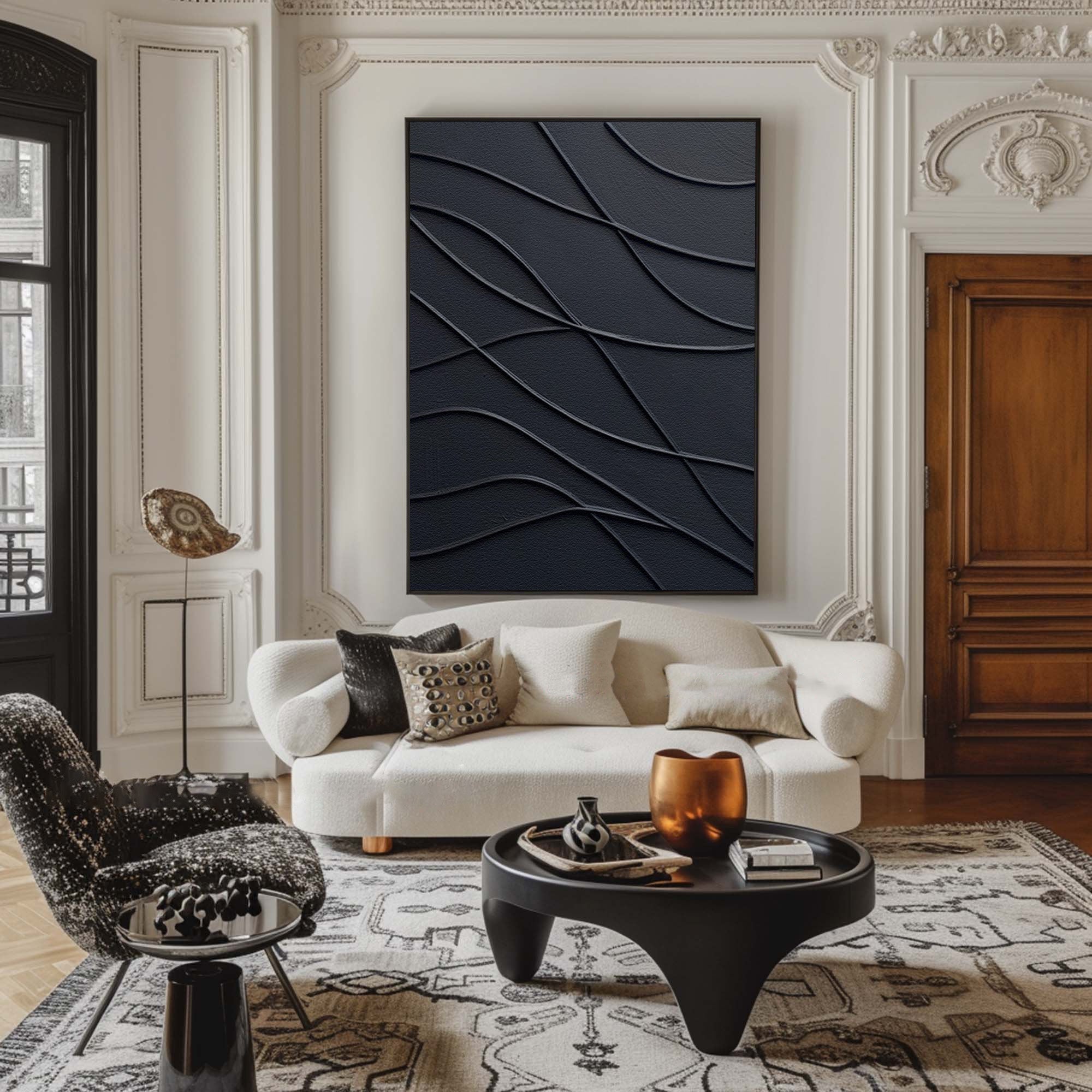 Minimalist Art: Bold Black Wall Art for Modern Spaces #BBA 105