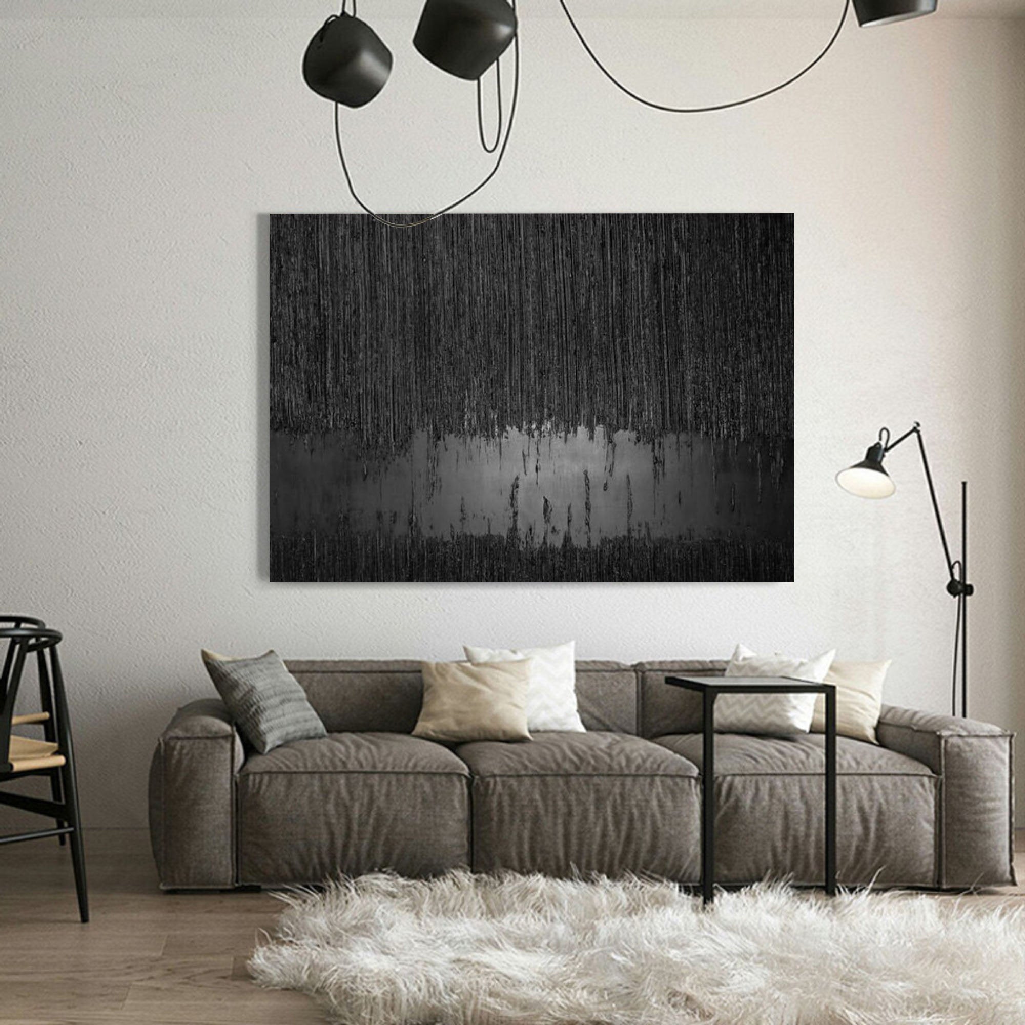 Black Minimalist Painting #BM 045