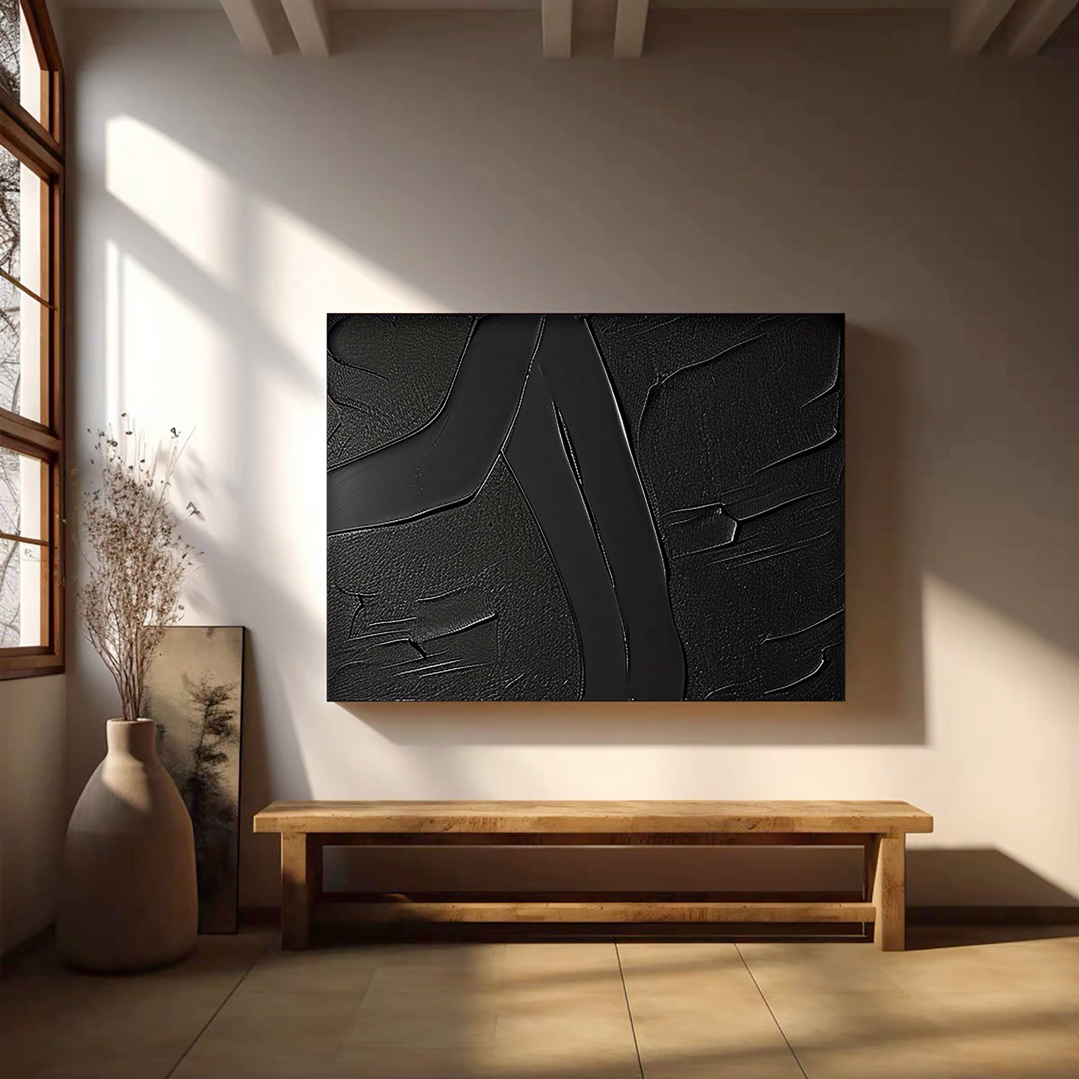 Black Minimalist Painting #BM 001