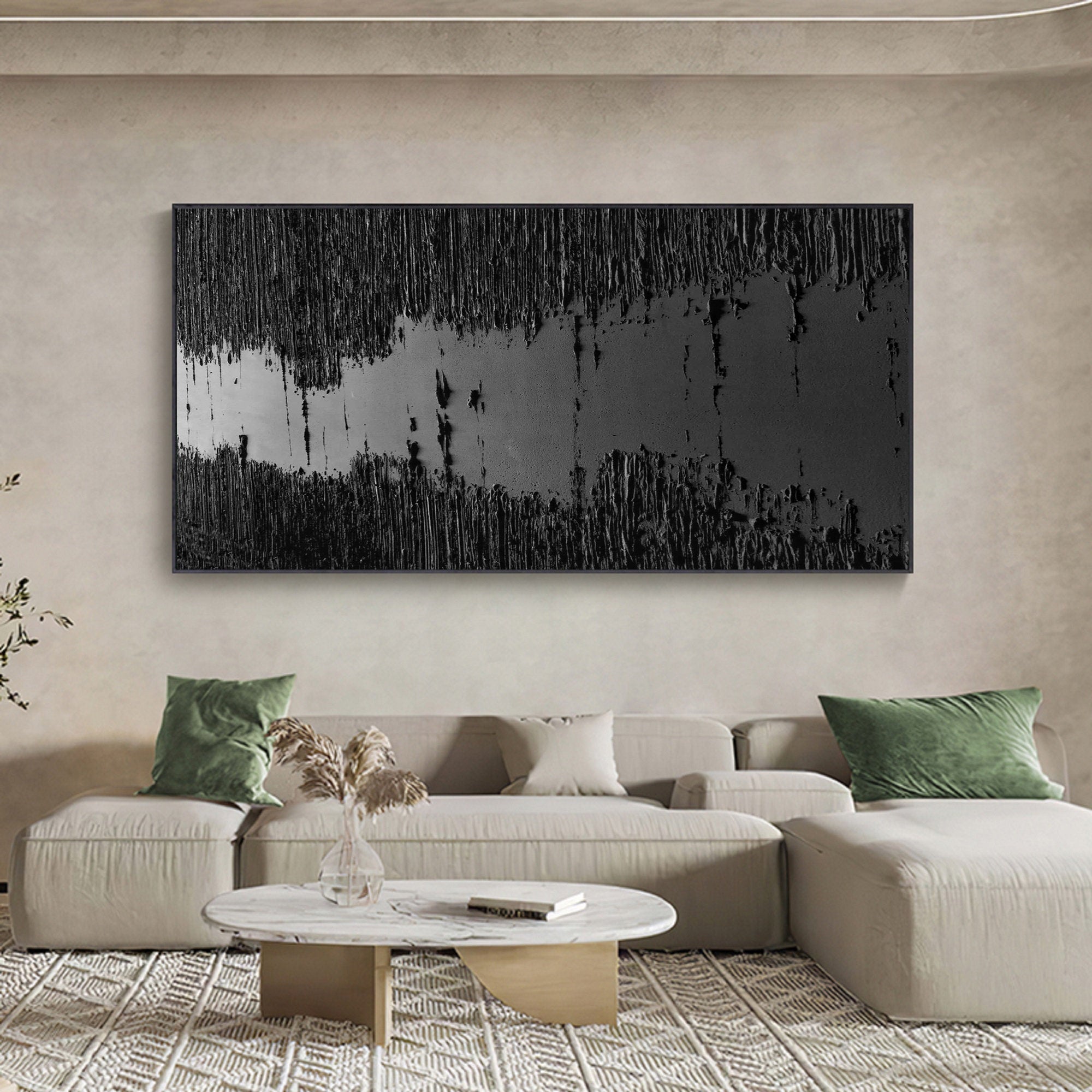 Black Minimalist Painting #BM 042