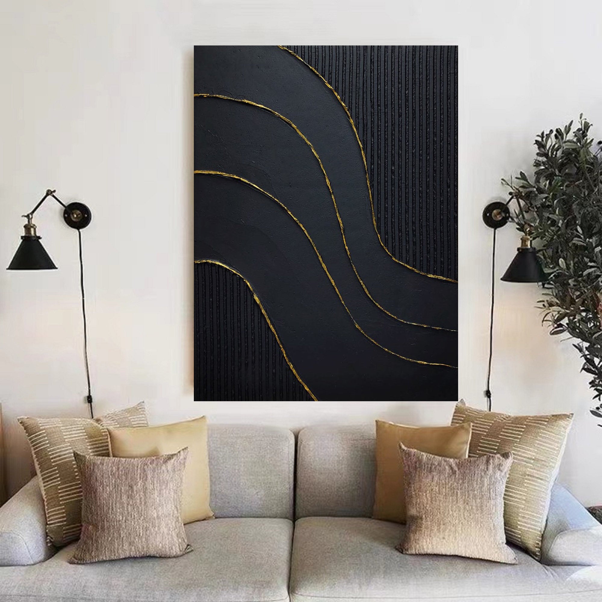 Black Minimalist Painting #BM 033