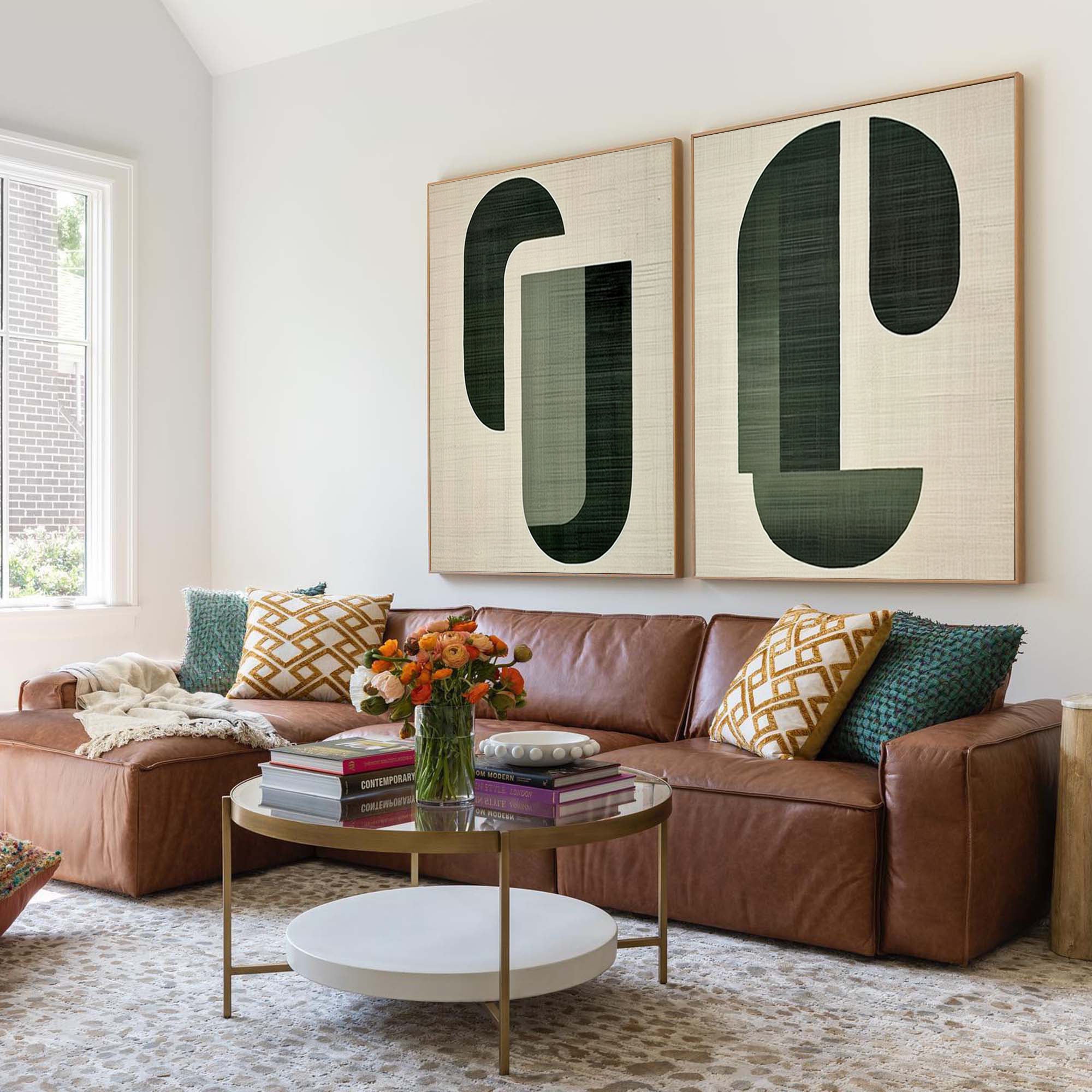 Geometric Minimalist Wall Art Abstract Paintings for Contemporary Spaces #BGS 011